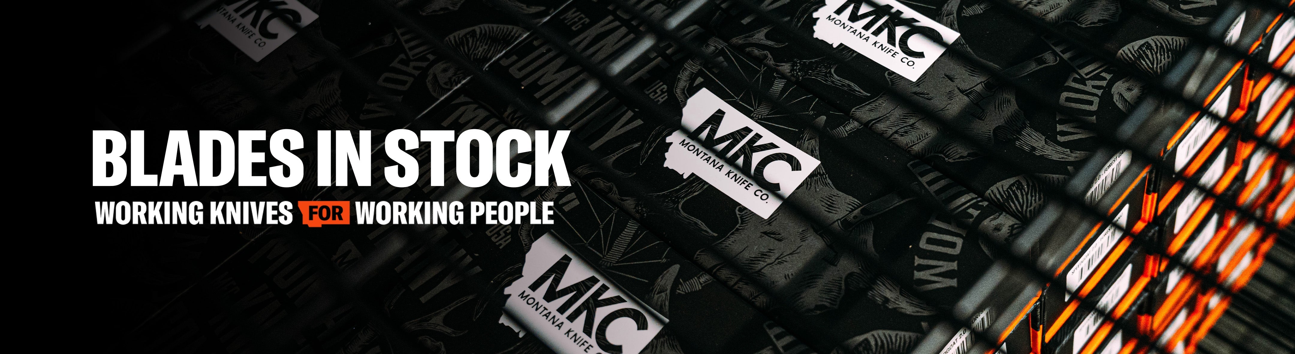 Knives on table with hunting gear