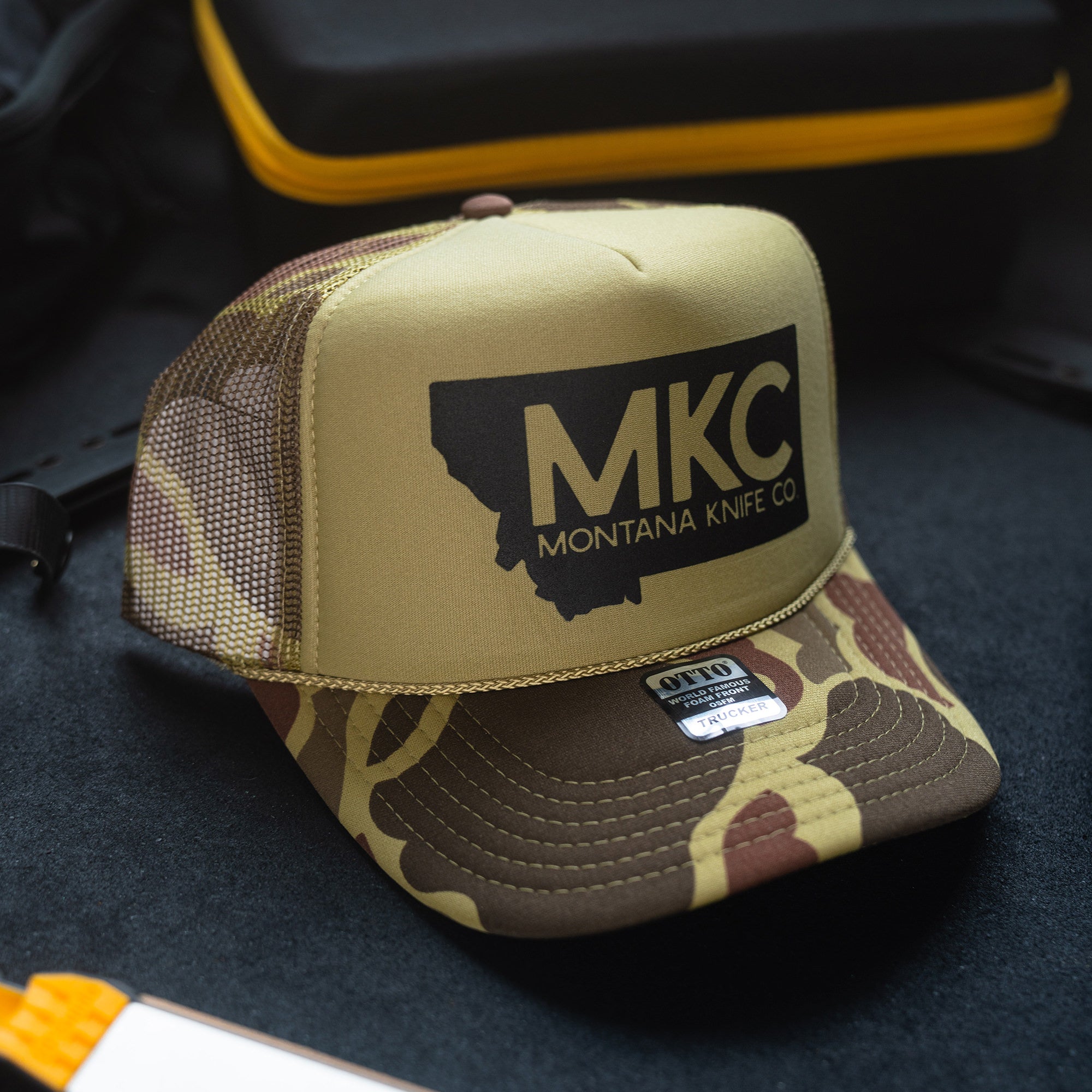 MKC BIG STATE LOGO - DUCK CAMO FOAM HUNTER HAT