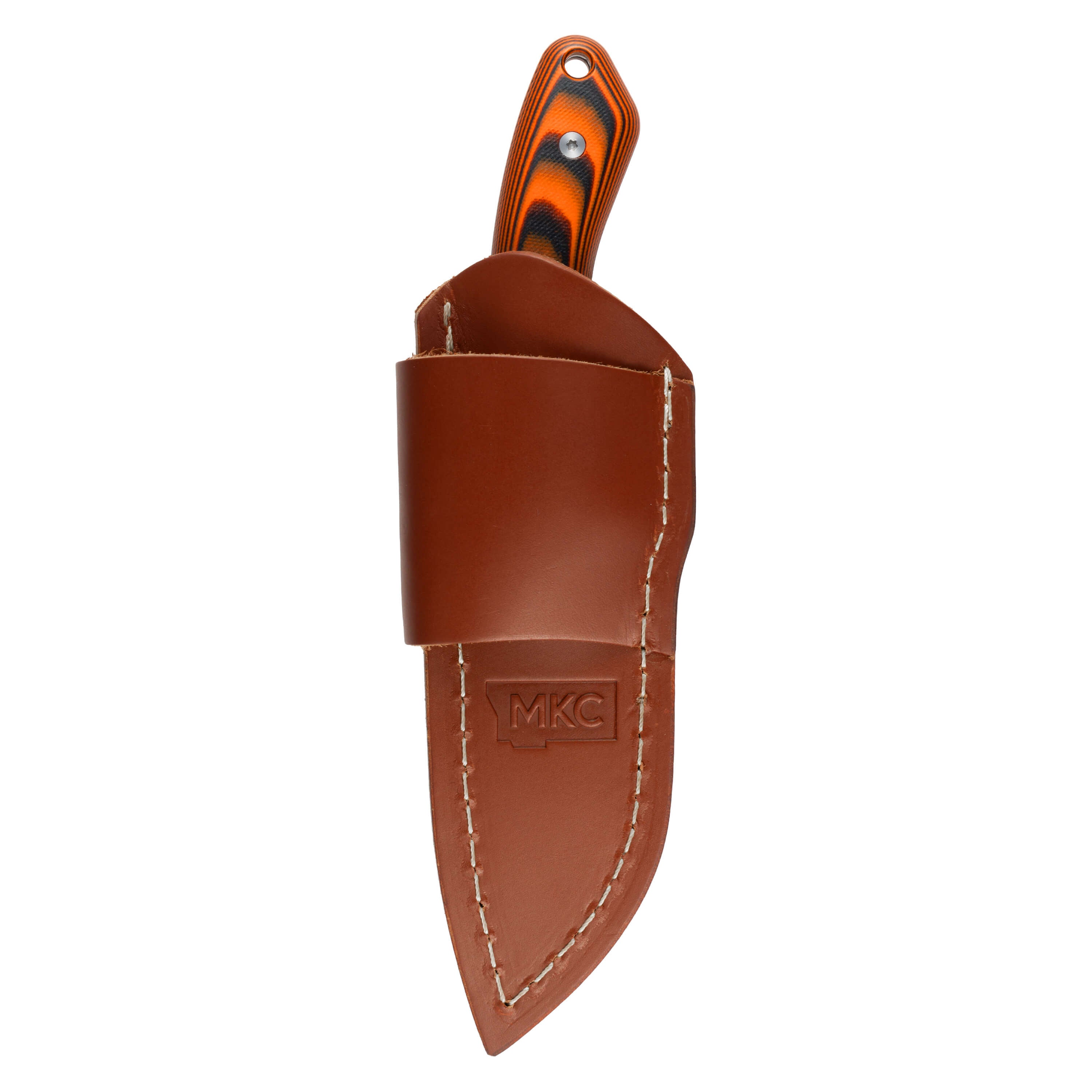 MULE DEER LEATHER SHEATH - HORIZONTAL BELT CARRY