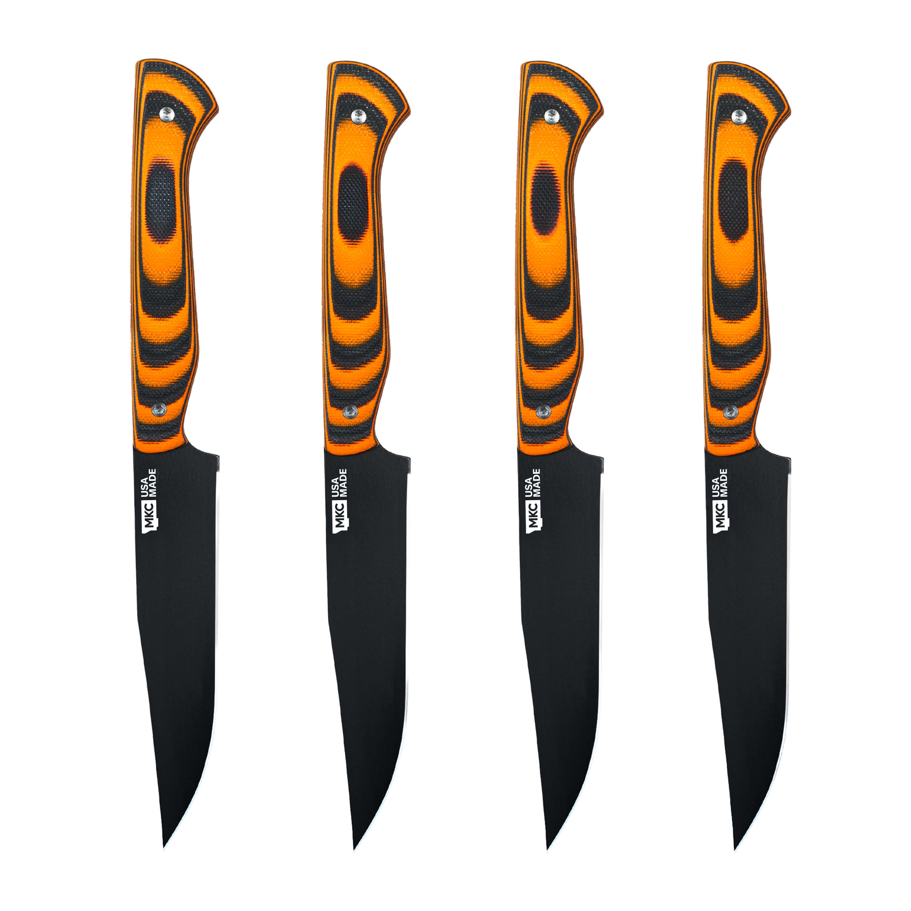 MKC STEAK KNIVES (SET OF 4) - PVD - ORANGE/BLACK