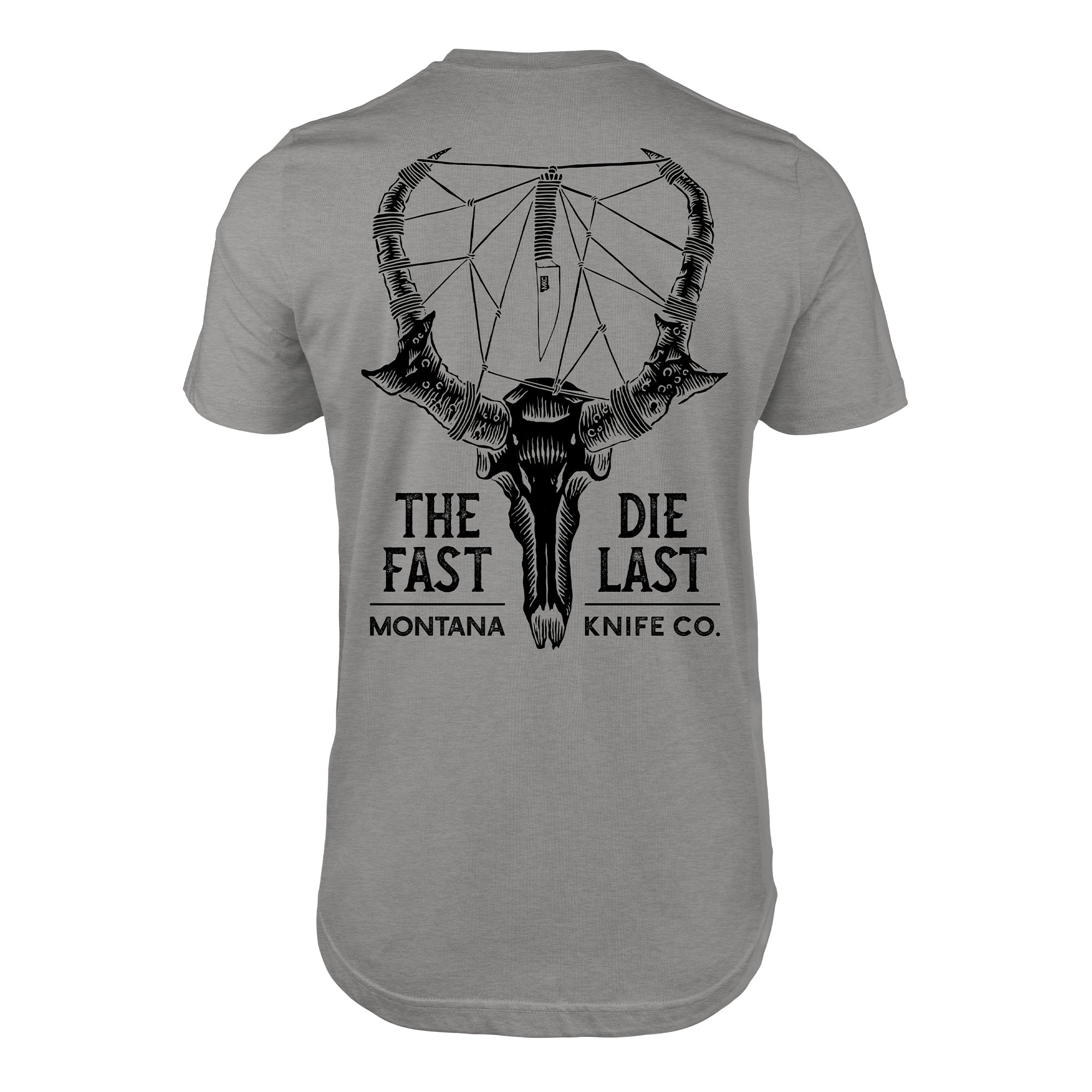 SPEEDGOAT SKULL TEE - HEATHER GREY