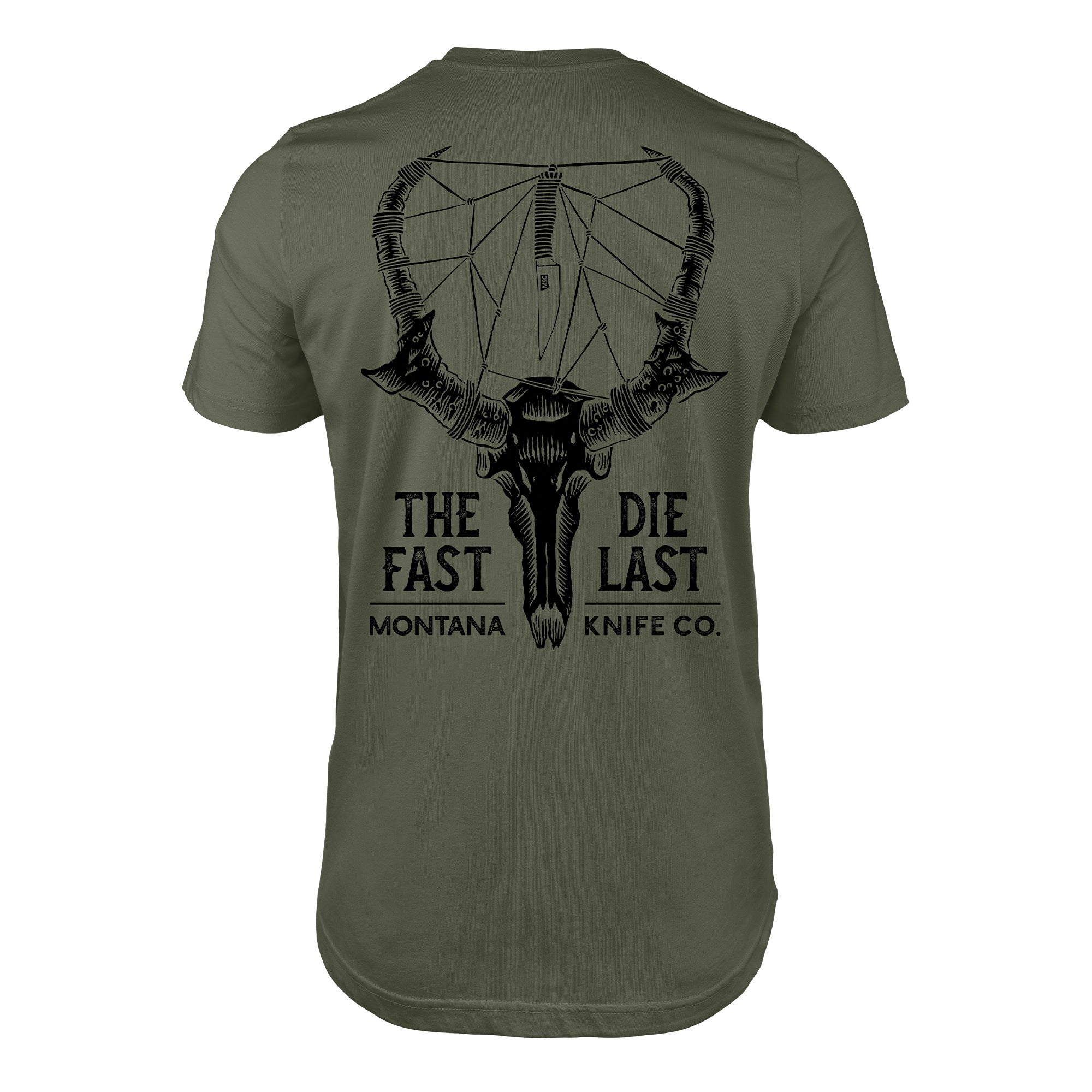 SPEEDGOAT SKULL TEE - MILITARY GREEN