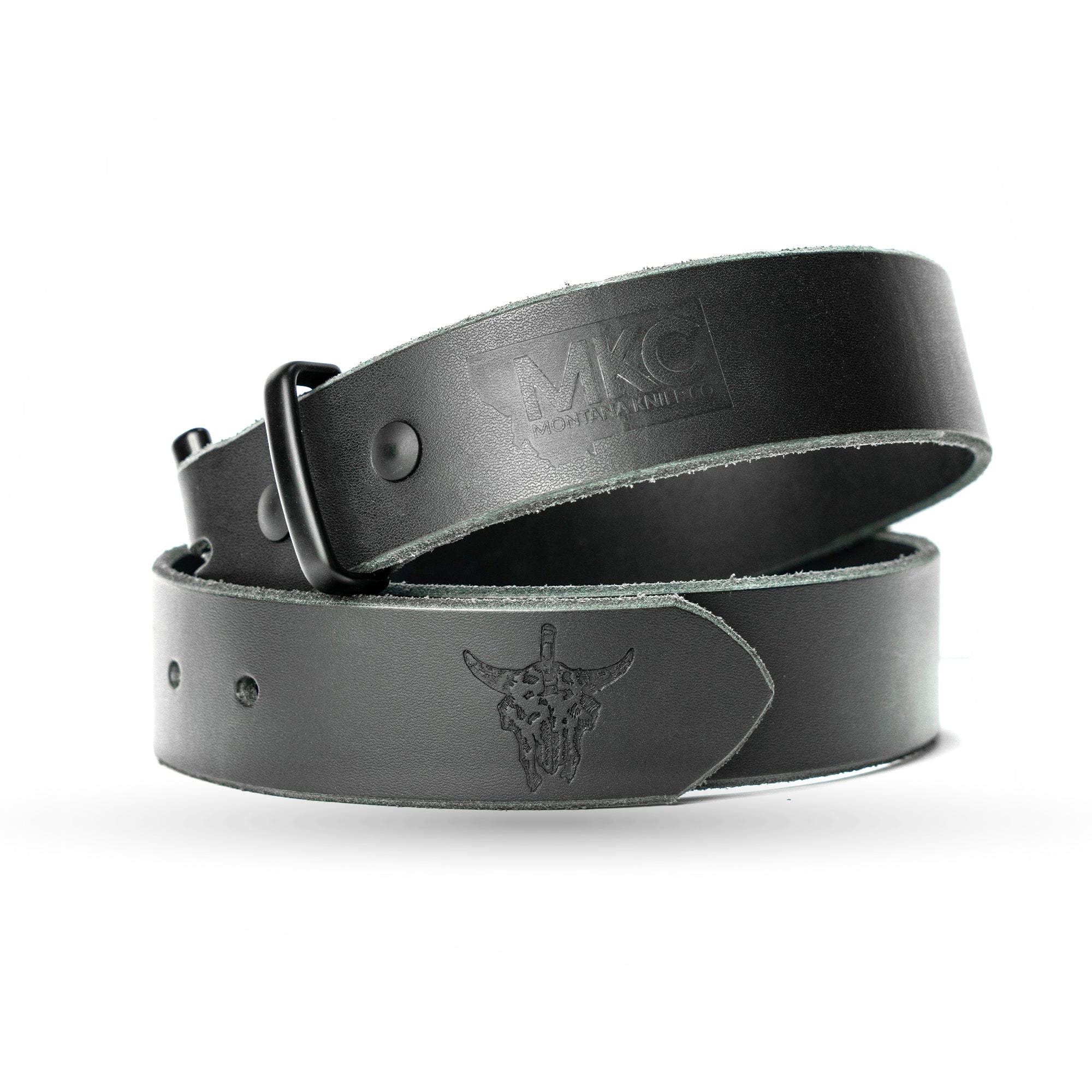 MKC LEATHER BELT - BLACK - USA MADE