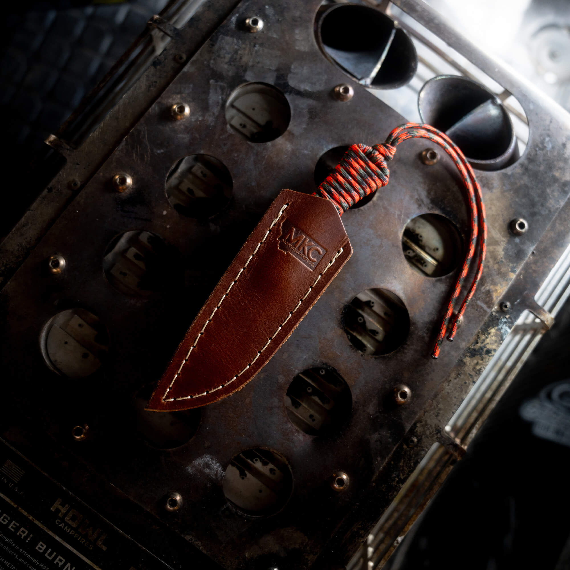 MINI STONED GOAT LEATHER SHEATH - CONCEALED POCKET CARRY