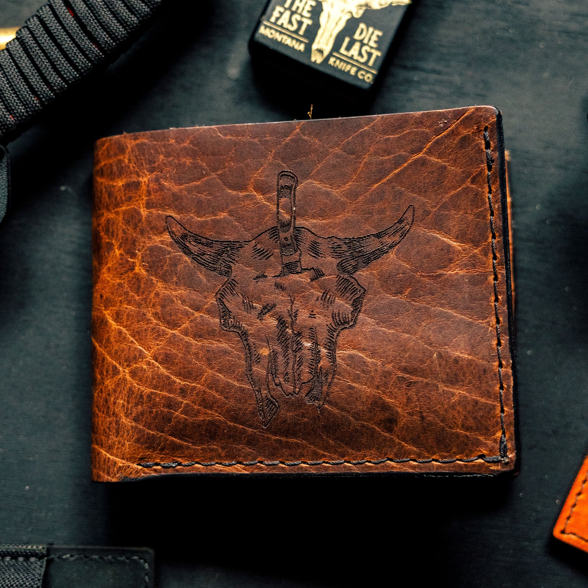 MKC BISON SKULL - LEATHER WALLET