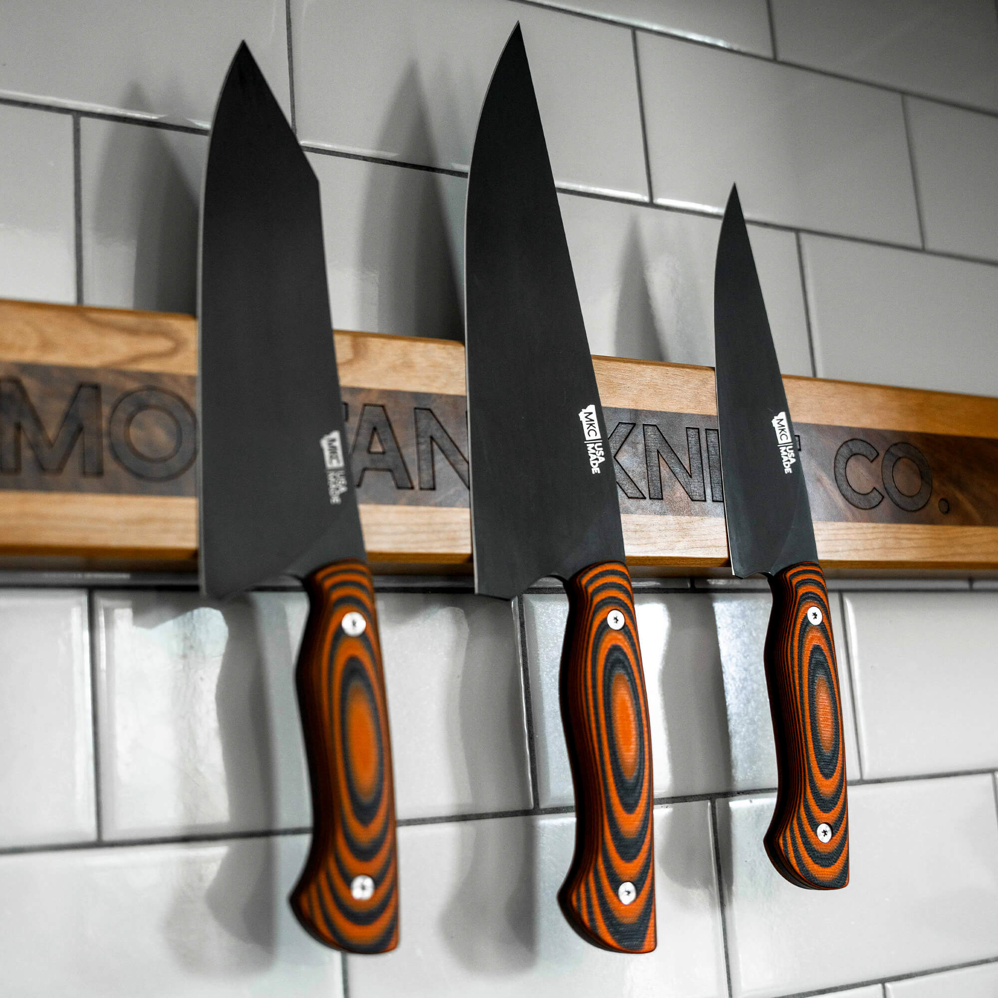 MKC CULINARY LARGE KNIFE HANG - DARK WOOD FINISH