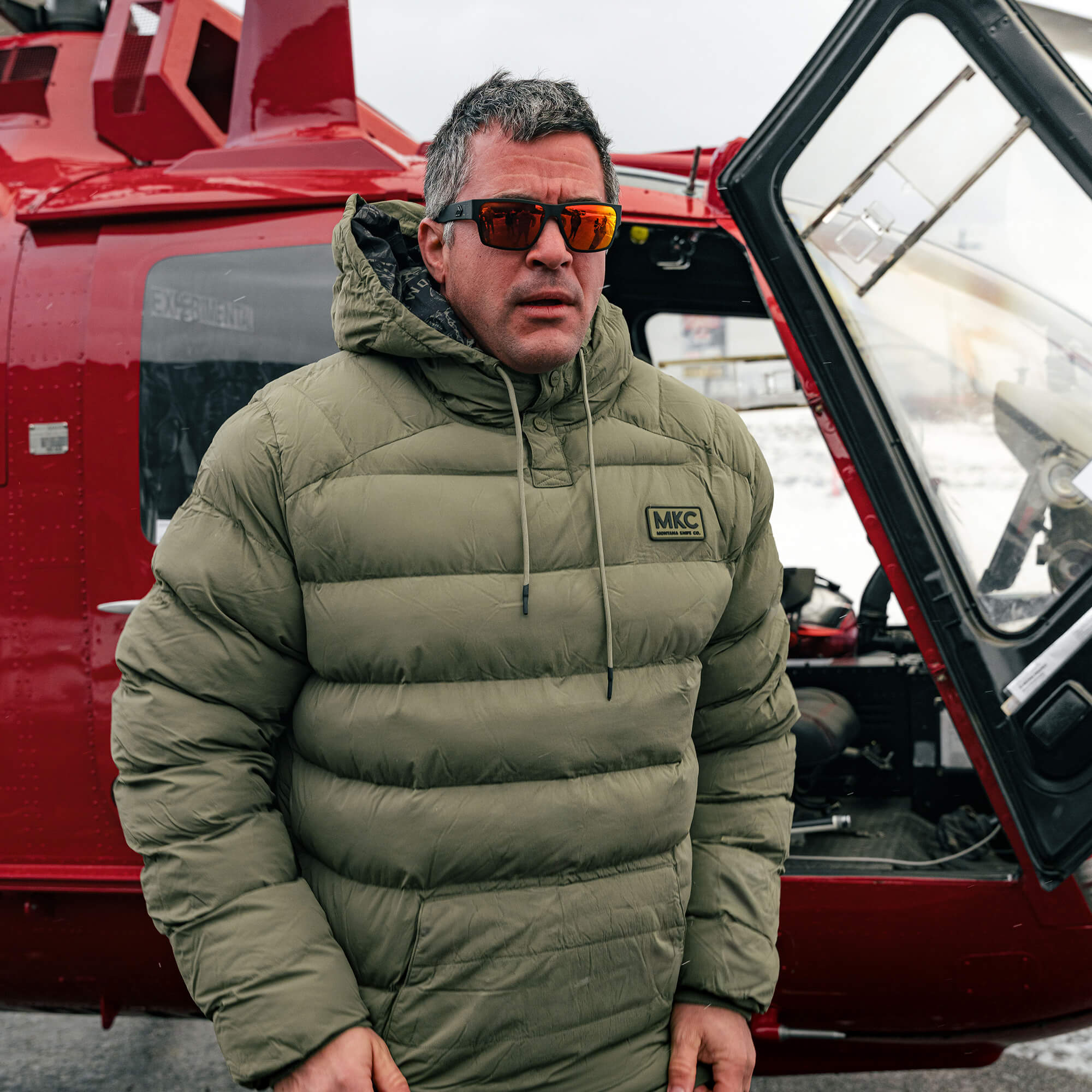 OBERLIN PULLOVER PUFFY JACKET - OLIVE