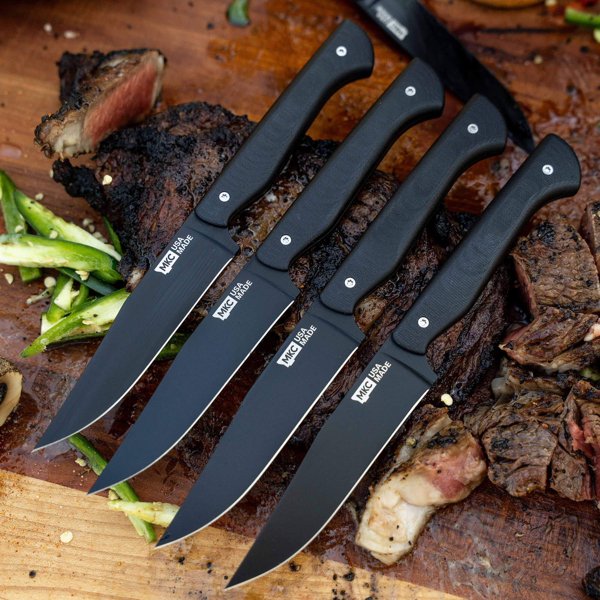 MKC STEAK KNIVES (SET OF 4) - PVD - BLACK