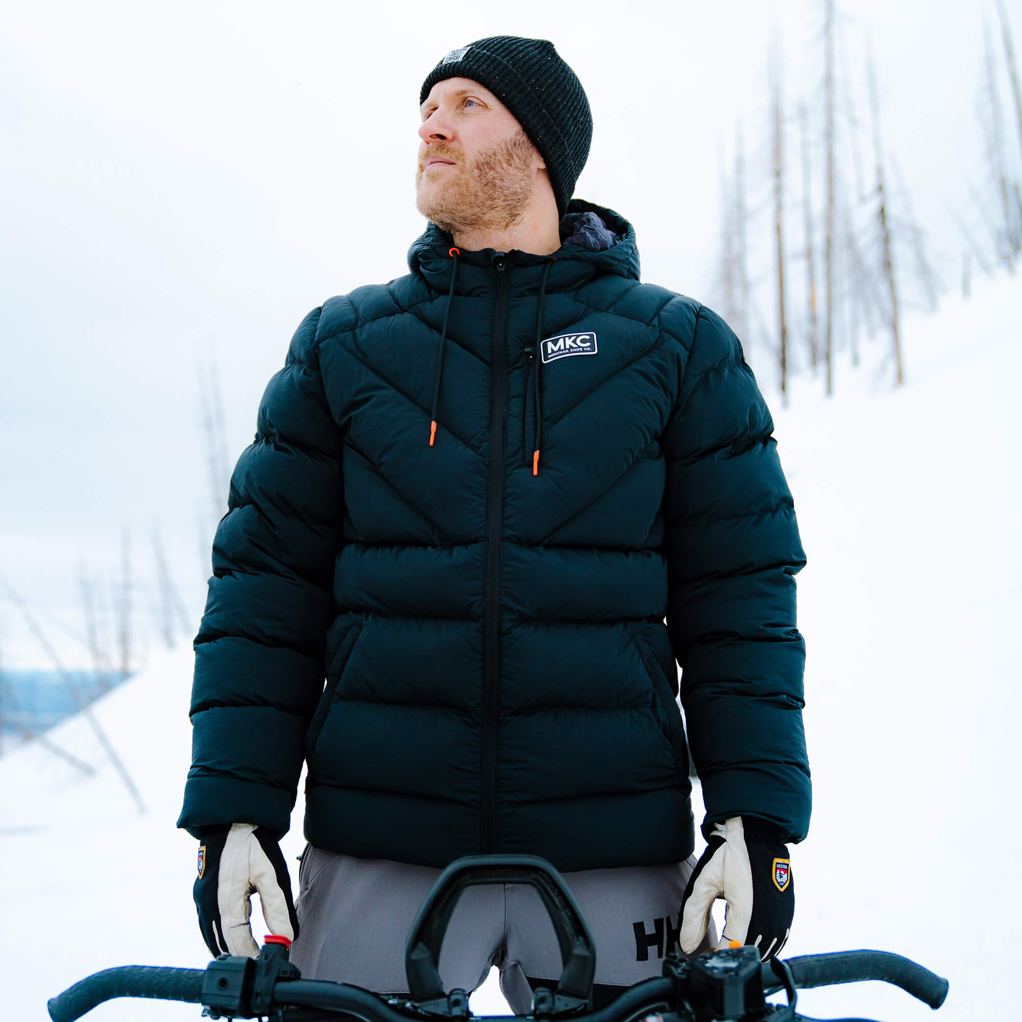 GRINNELL PUFFY ZIP JACKET - BLACK