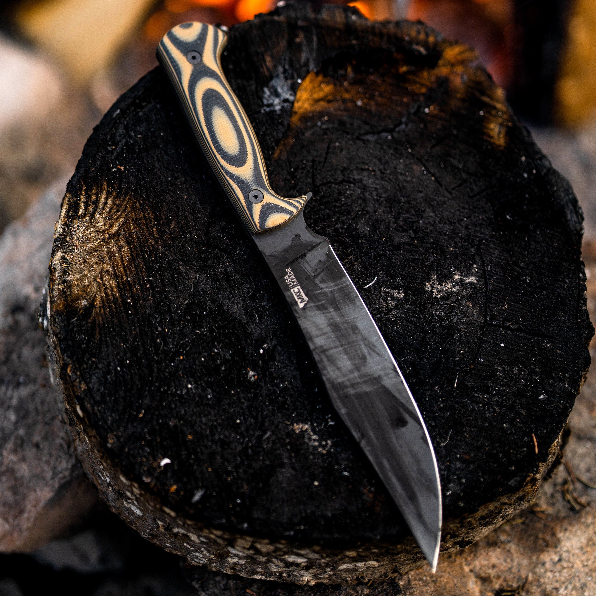 THE MARSHALL BUSHCRAFT KNIFE - TAN & BLACK