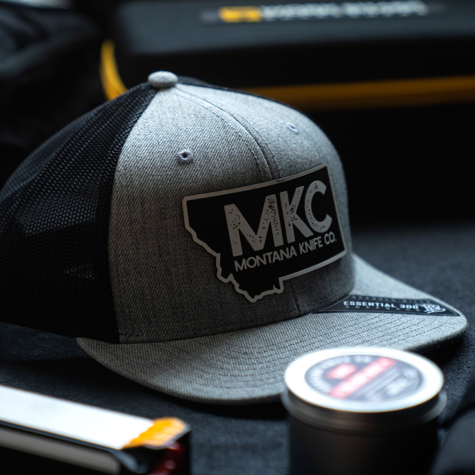 MKC STATE PATCH - GREY TRUCKER SNAPBACK