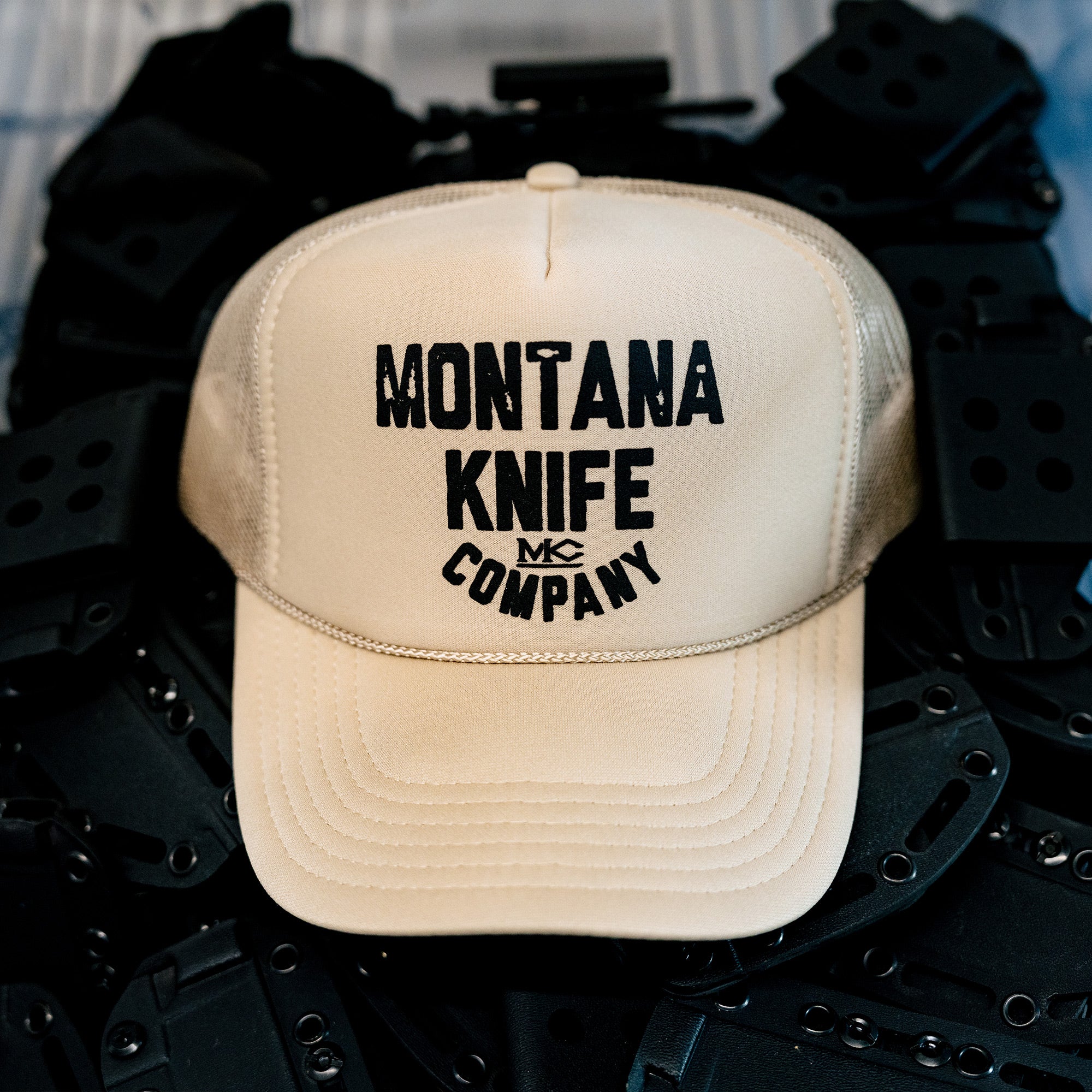 MONTANA KNIFE CO - FOAM TRUCKER HAT - TAN