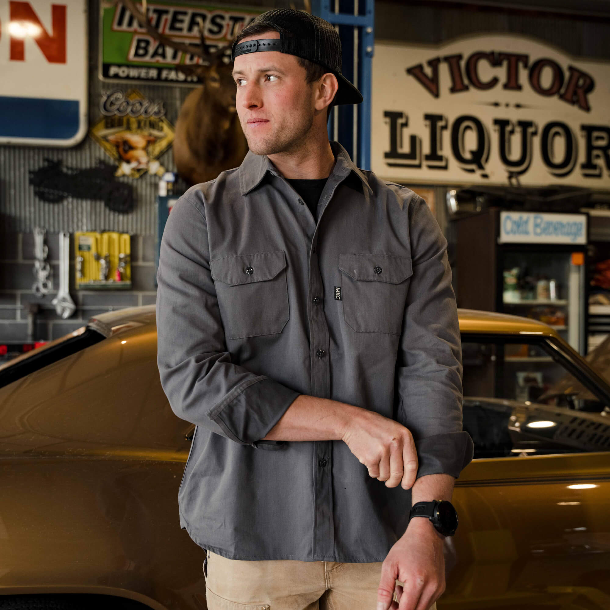 MKC SHOP SHIRT - GRAPHITE - USA MADE