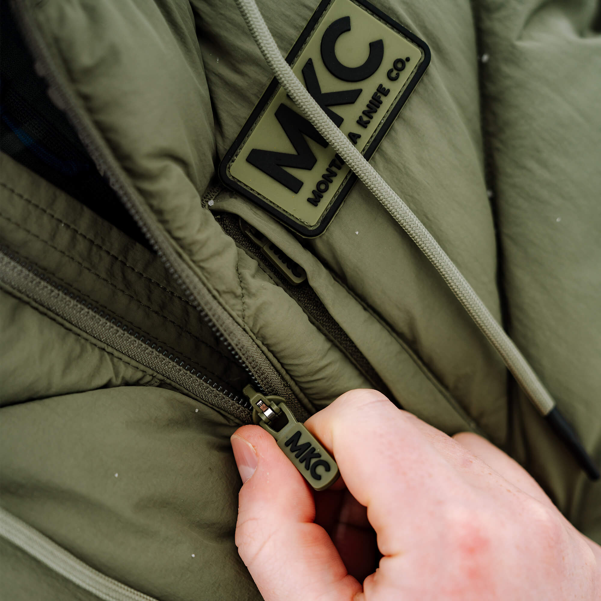 GRINNELL PUFFY ZIP JACKET - OLIVE