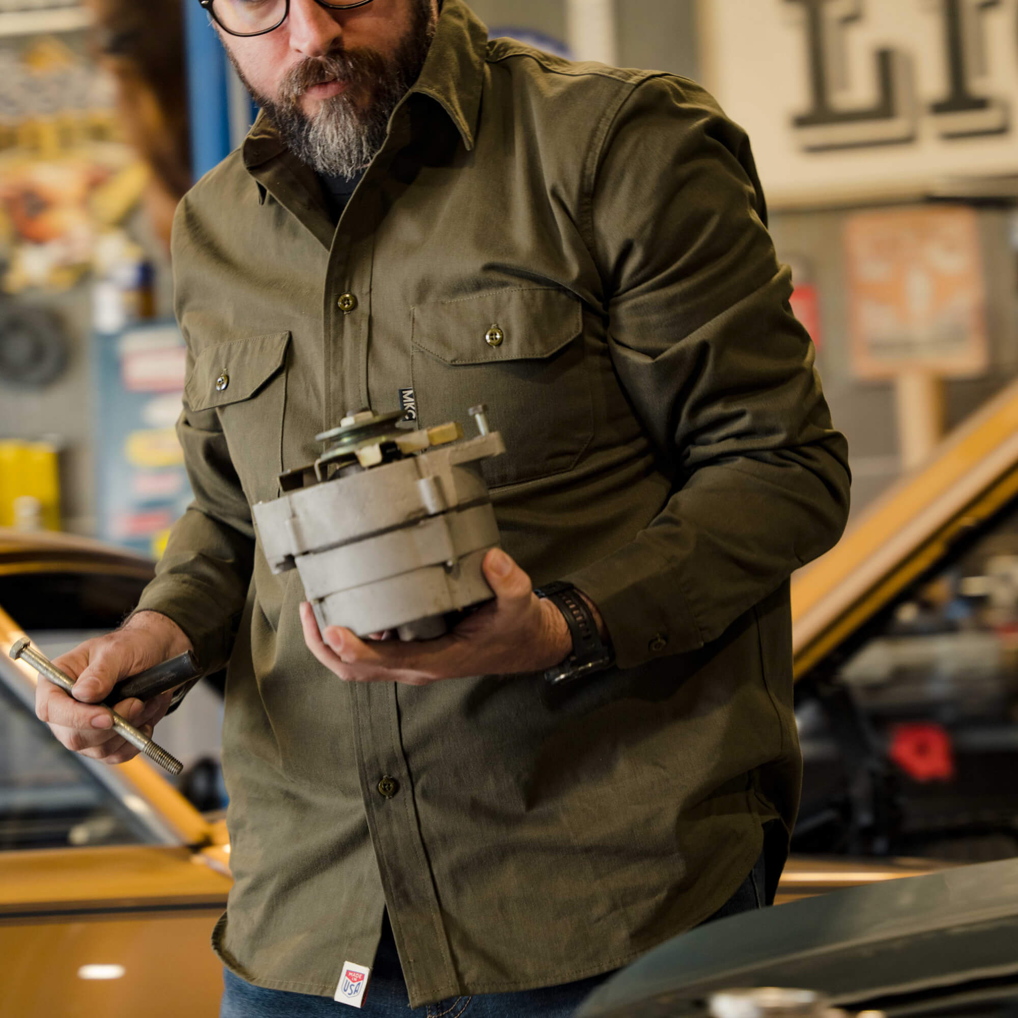 MKC SHOP SHIRT - OLIVE - USA MADE