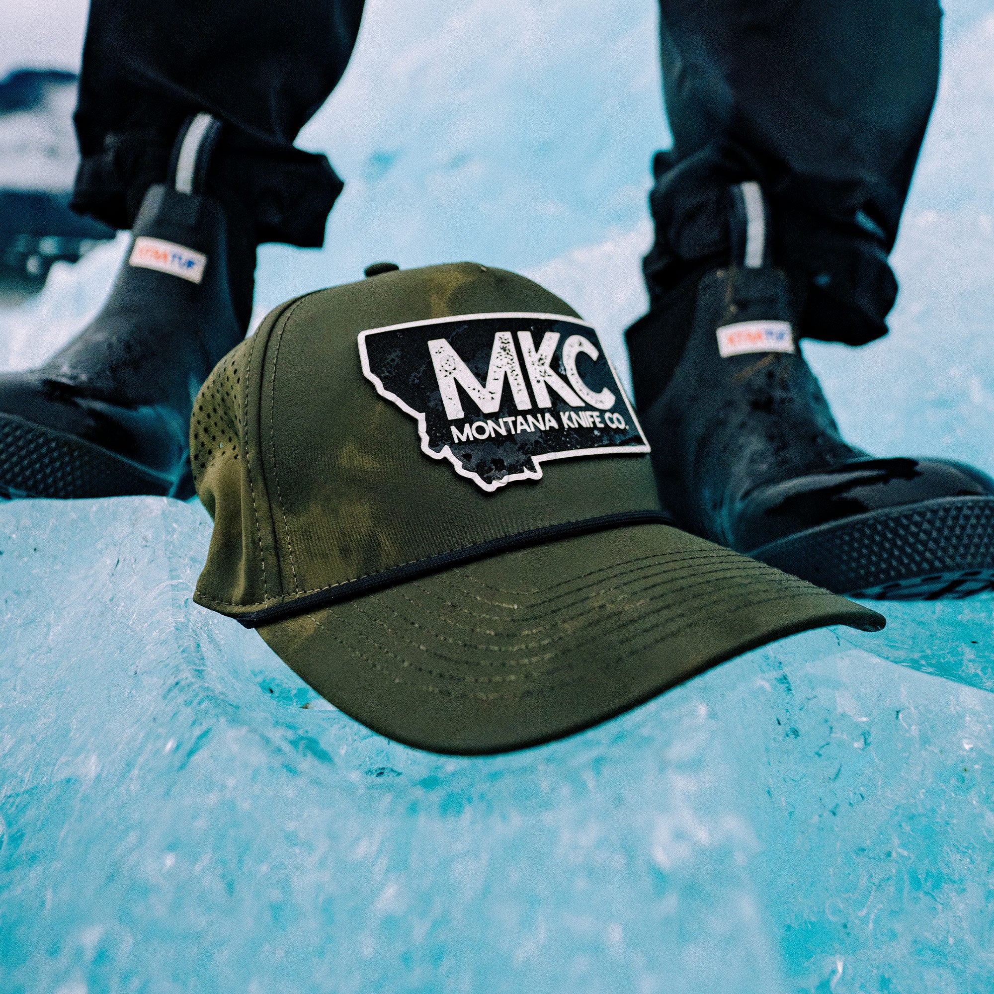 MKC BIG STATE PATCH - ROPE HAT - OLIVE