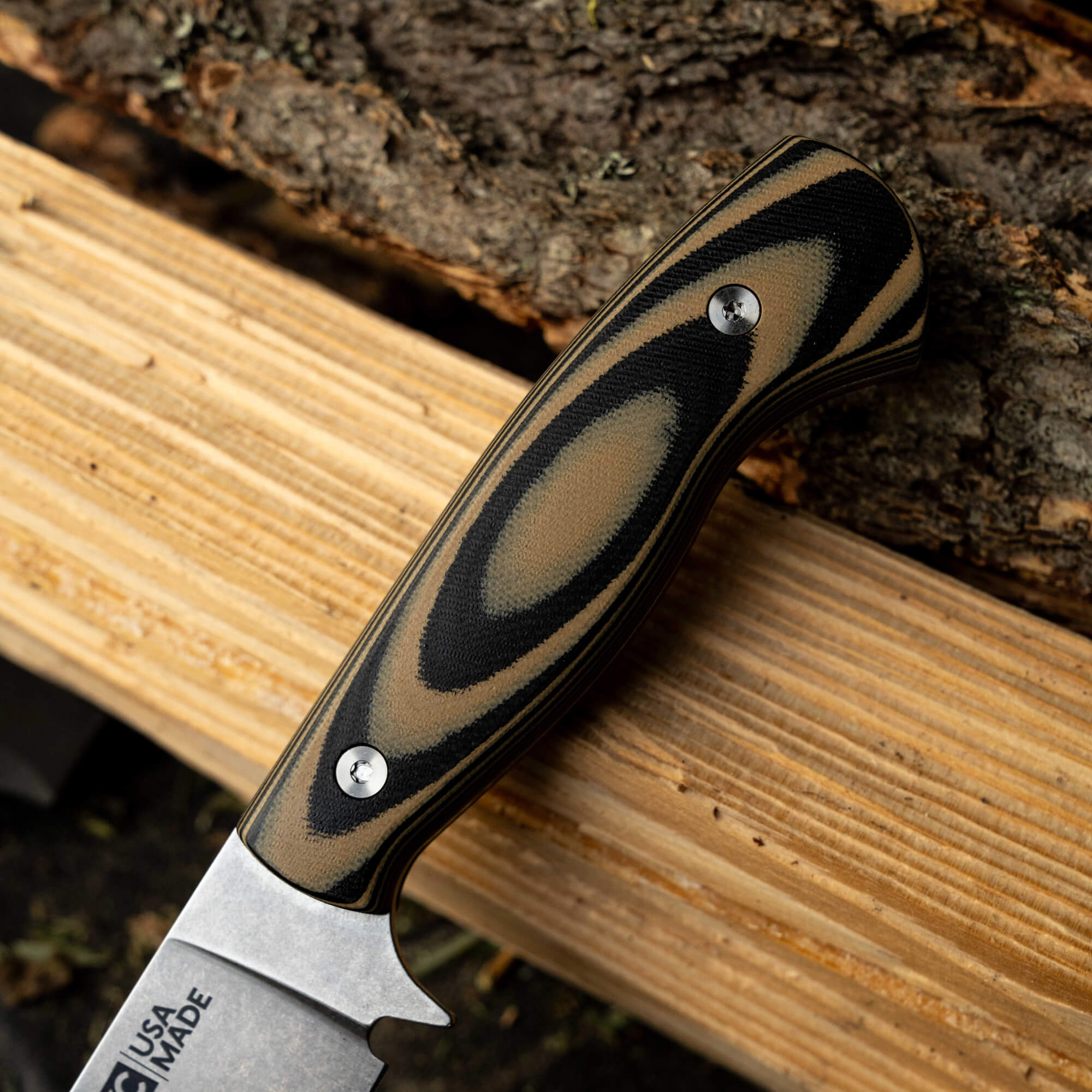 MAGNACUT SUPER CUB - DROP POINT HUNTER - TAN & BLACK