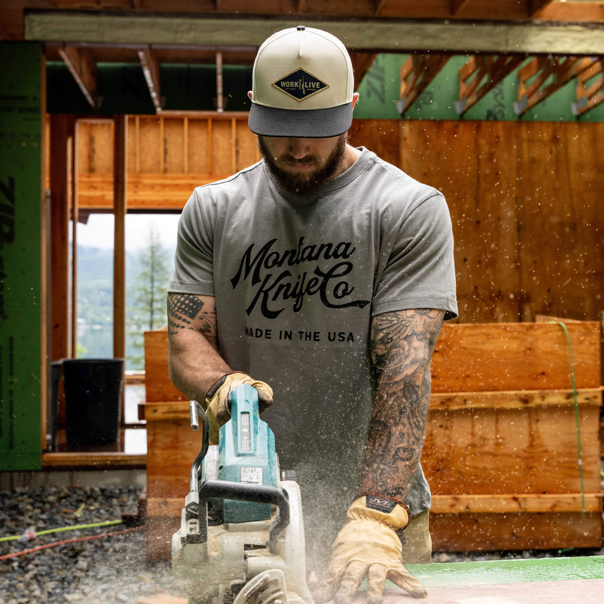 MKC HERITAGE TEE - USA MADE - STONE