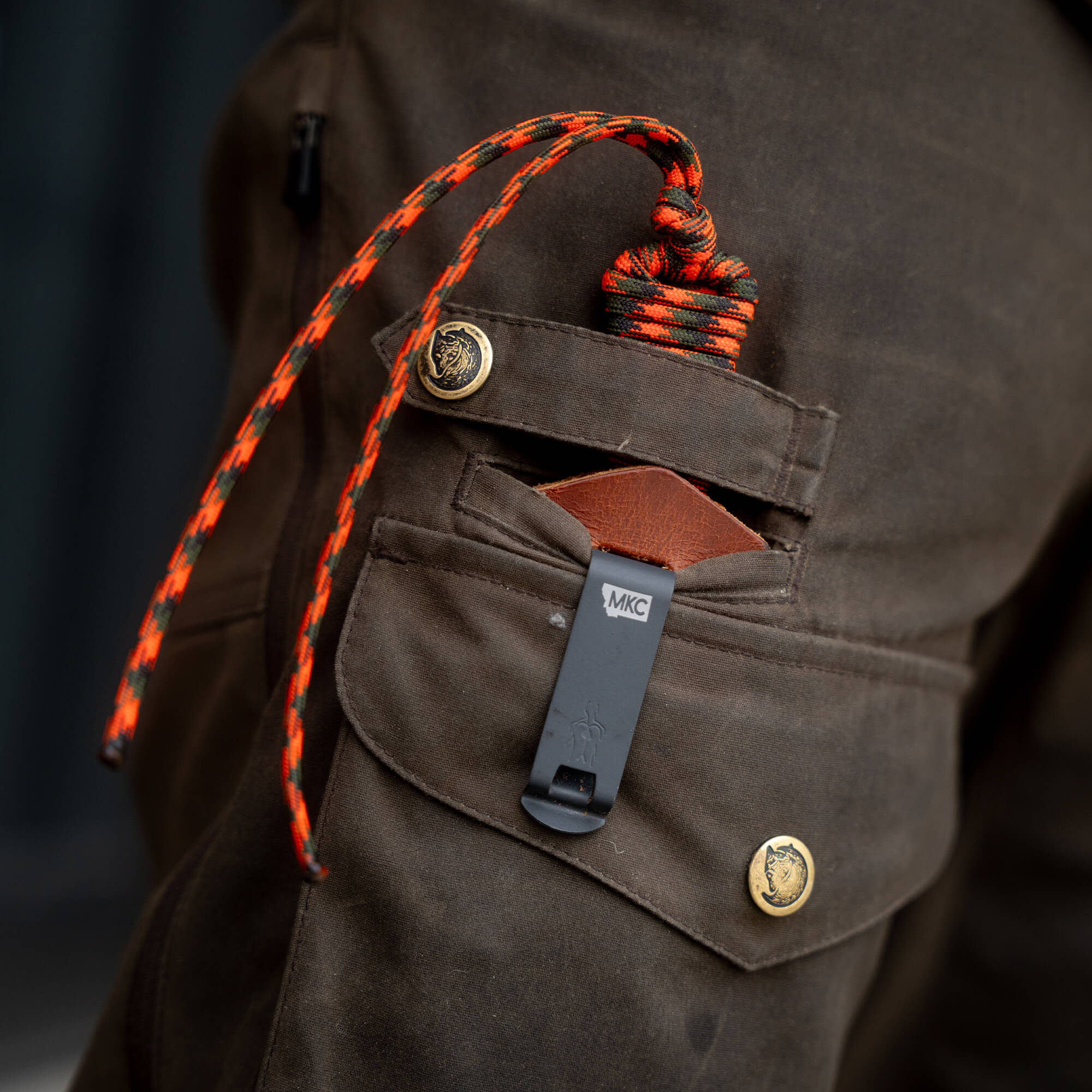 MINI STONED GOAT LEATHER SHEATH - CONCEALED POCKET CARRY