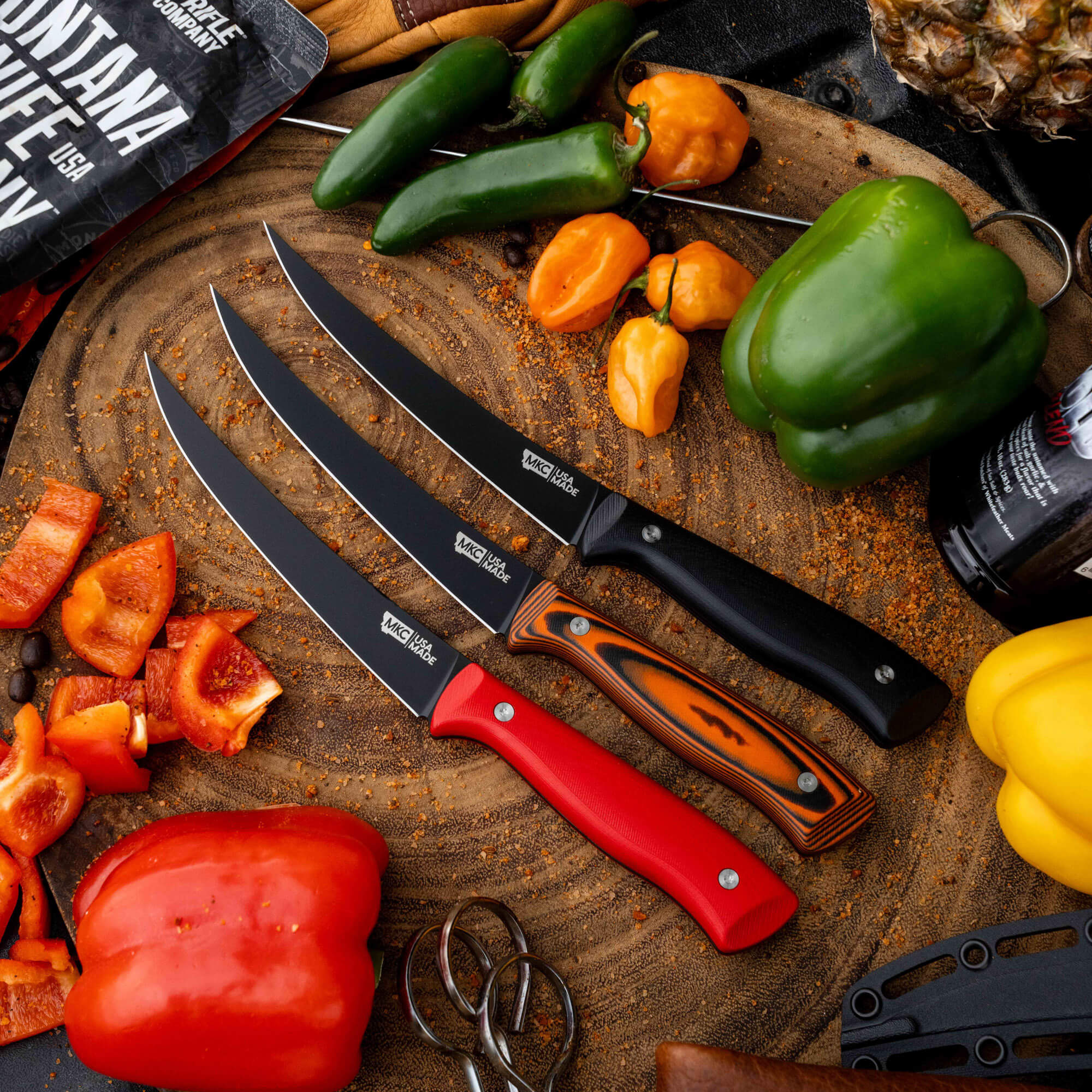 BONING BUTCHER KNIFE - PVD - RED