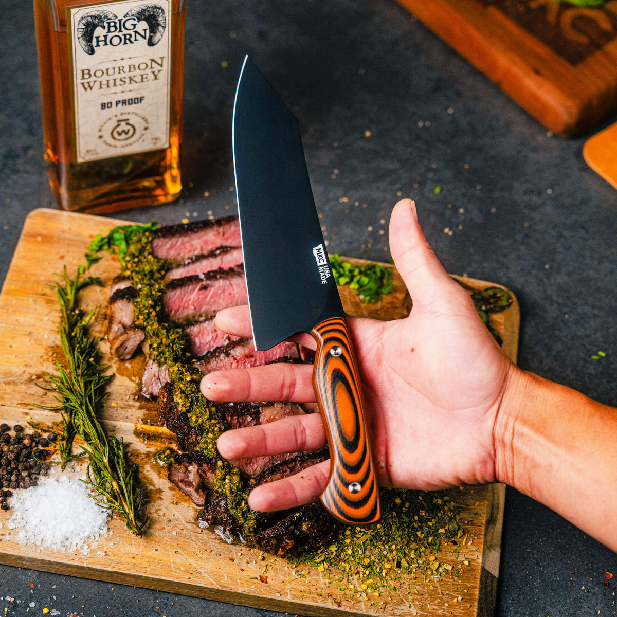 SMITH RIVER SANTOKU - ORANGE & BLACK