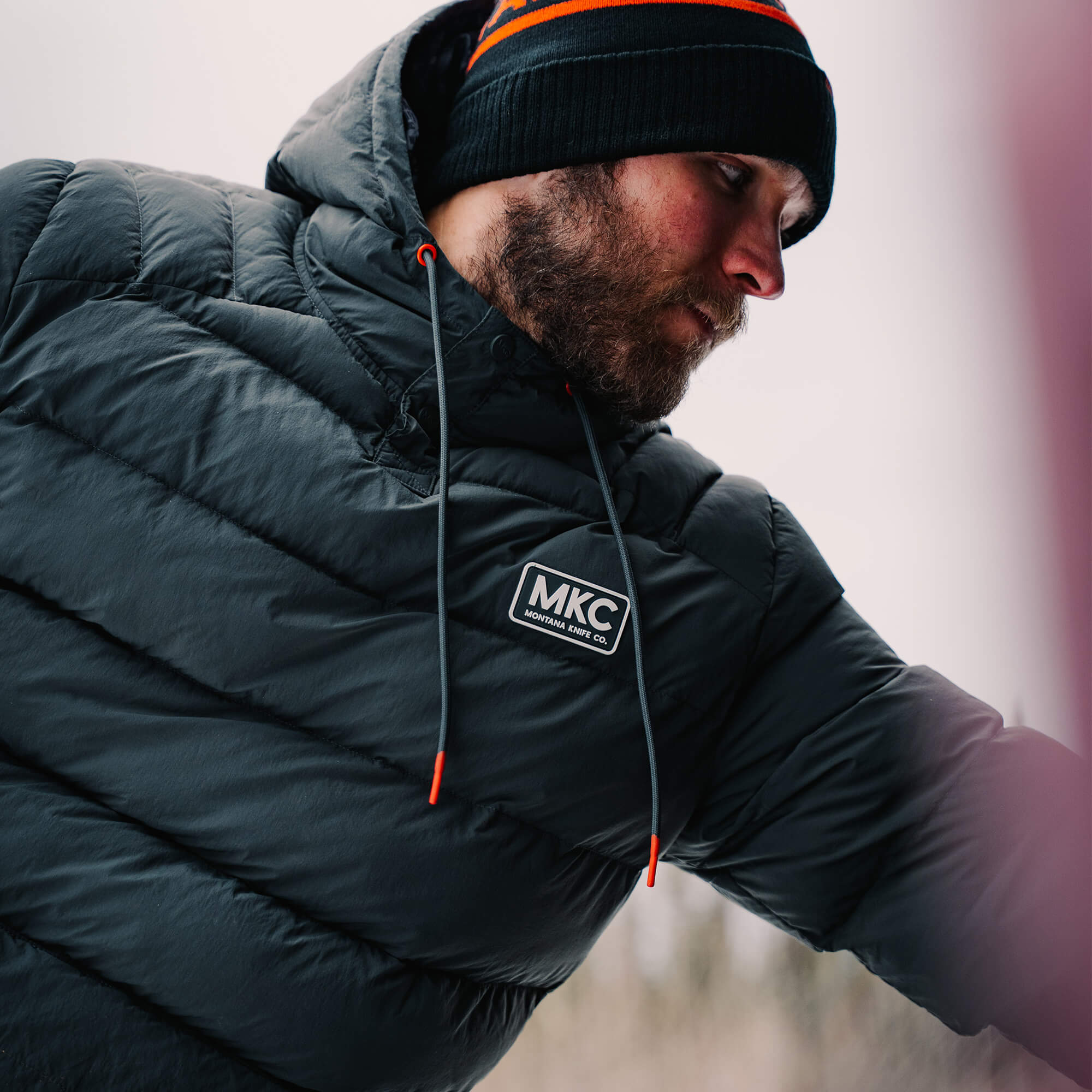 OBERLIN PULLOVER PUFFY JACKET - CHARCOAL