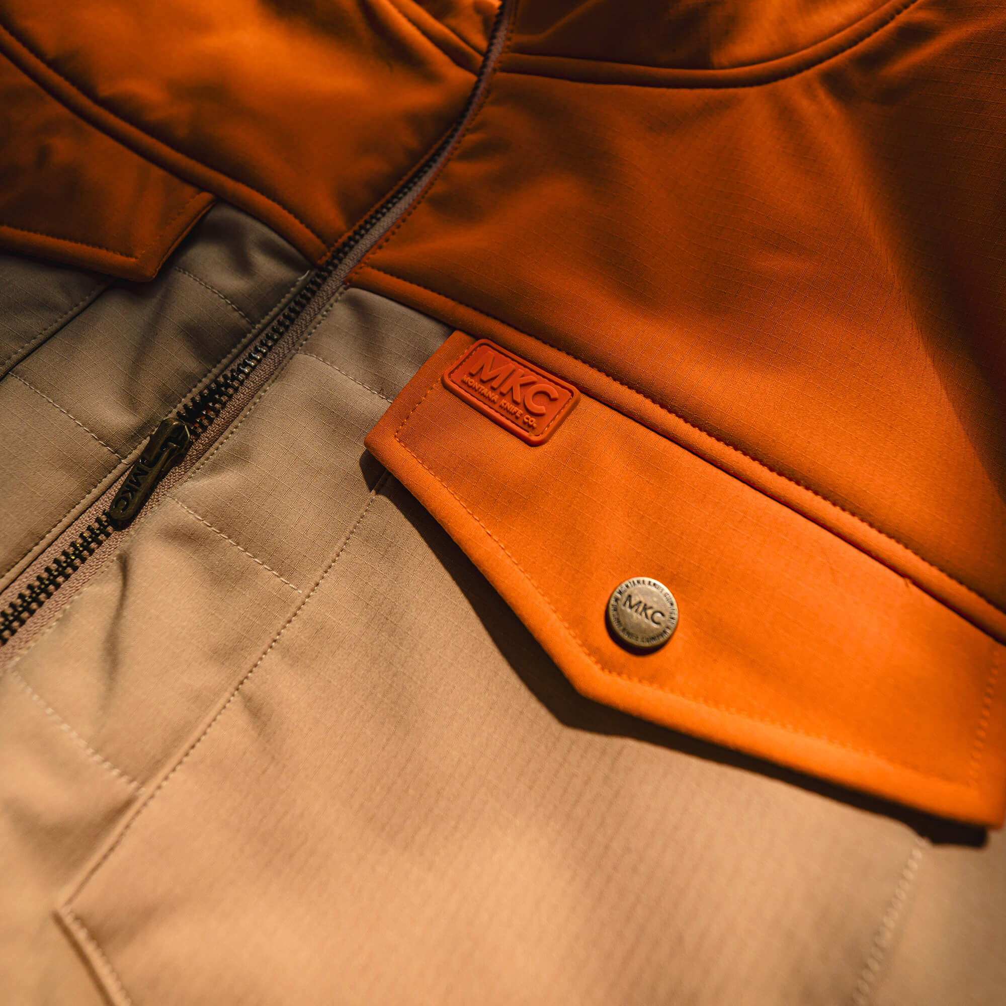 AUGUSTA JACKET - TAN/ORANGE