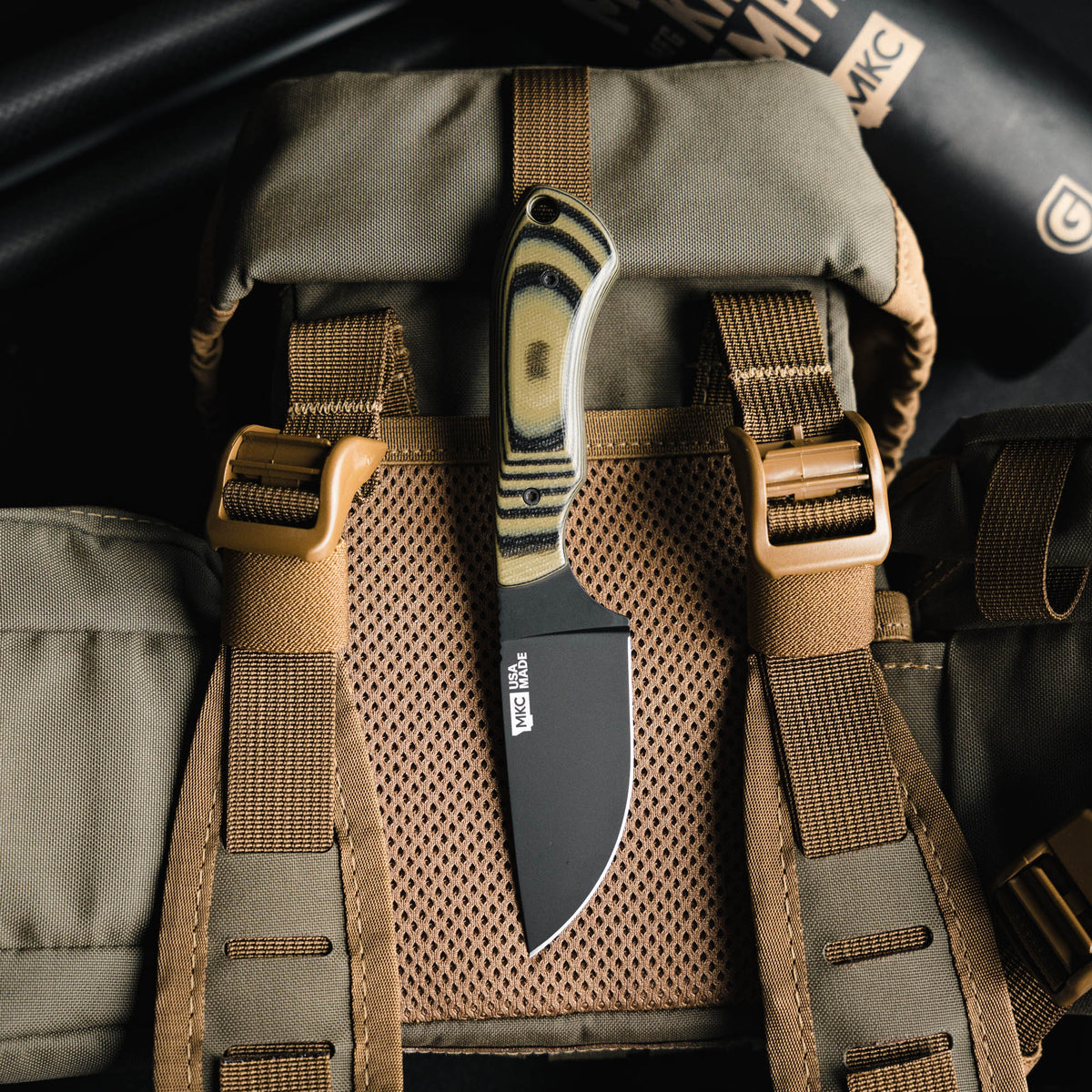 MKC ELK KNIFE - PVD - GREEN & BLACK