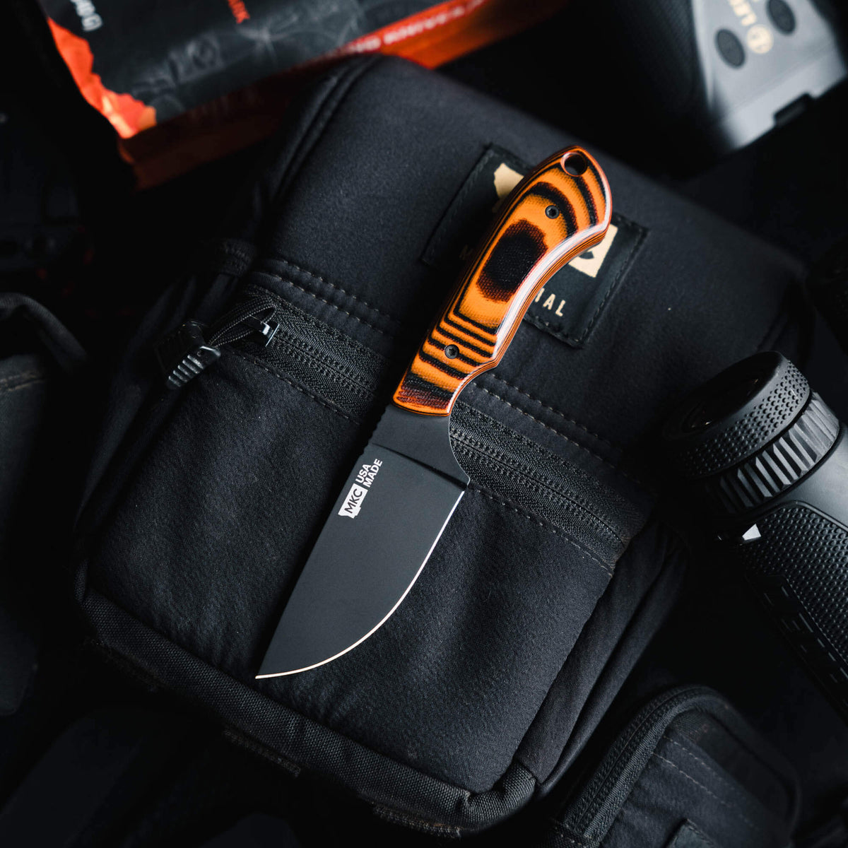 MKC ELK KNIFE - PVD - ORANGE & BLACK