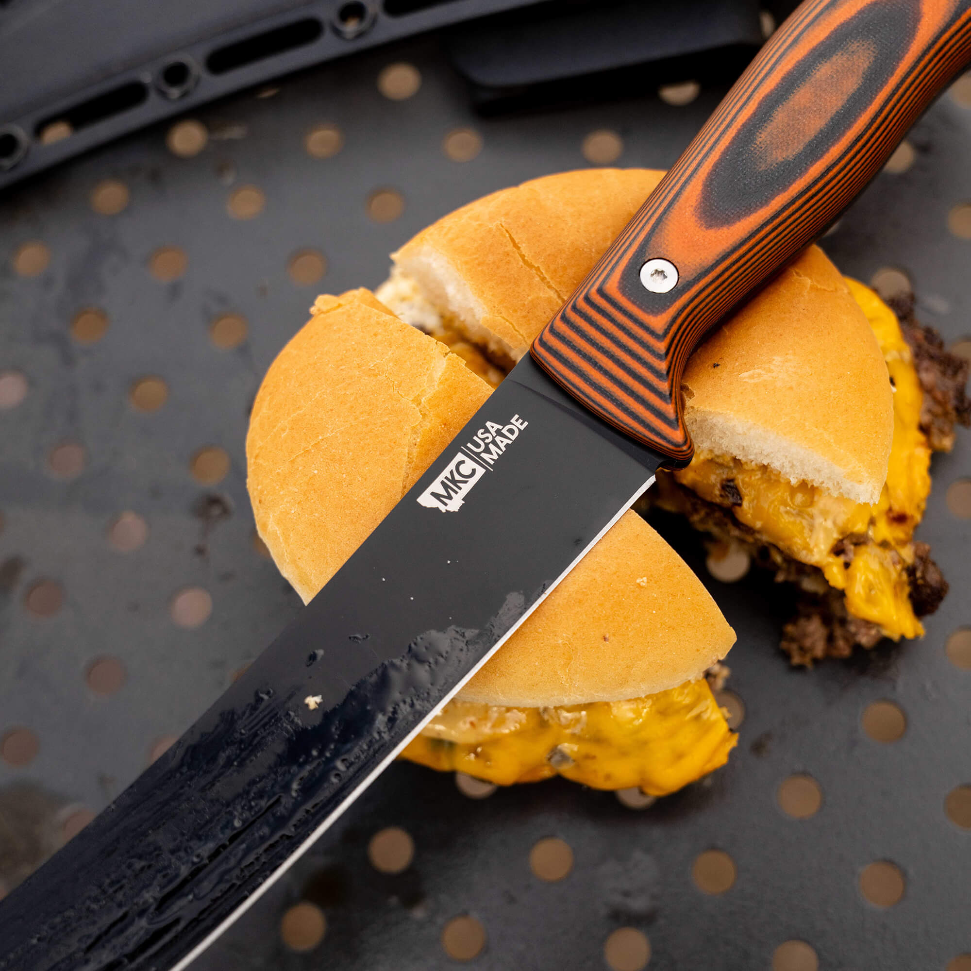 BREAKING BUTCHER KNIFE - PVD - ORANGE/BLACK