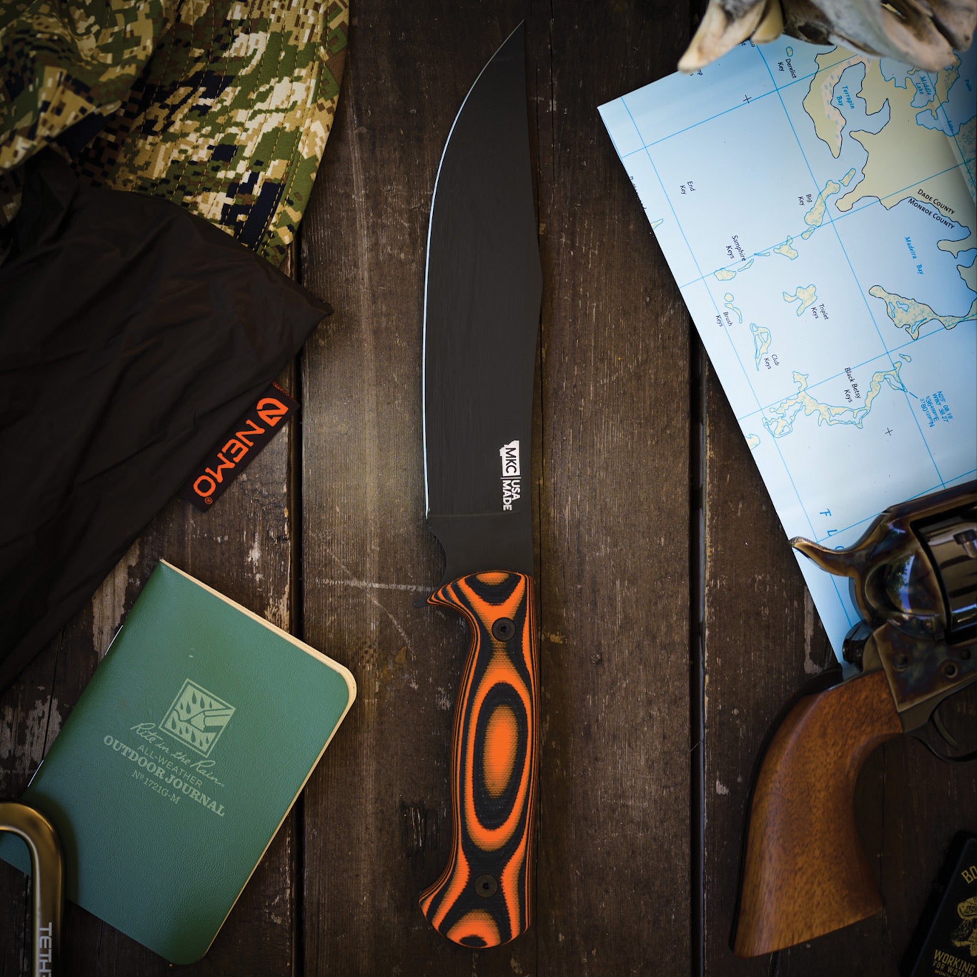 THE MARSHALL BUSHCRAFT KNIFE - ORANGE & BLACK
