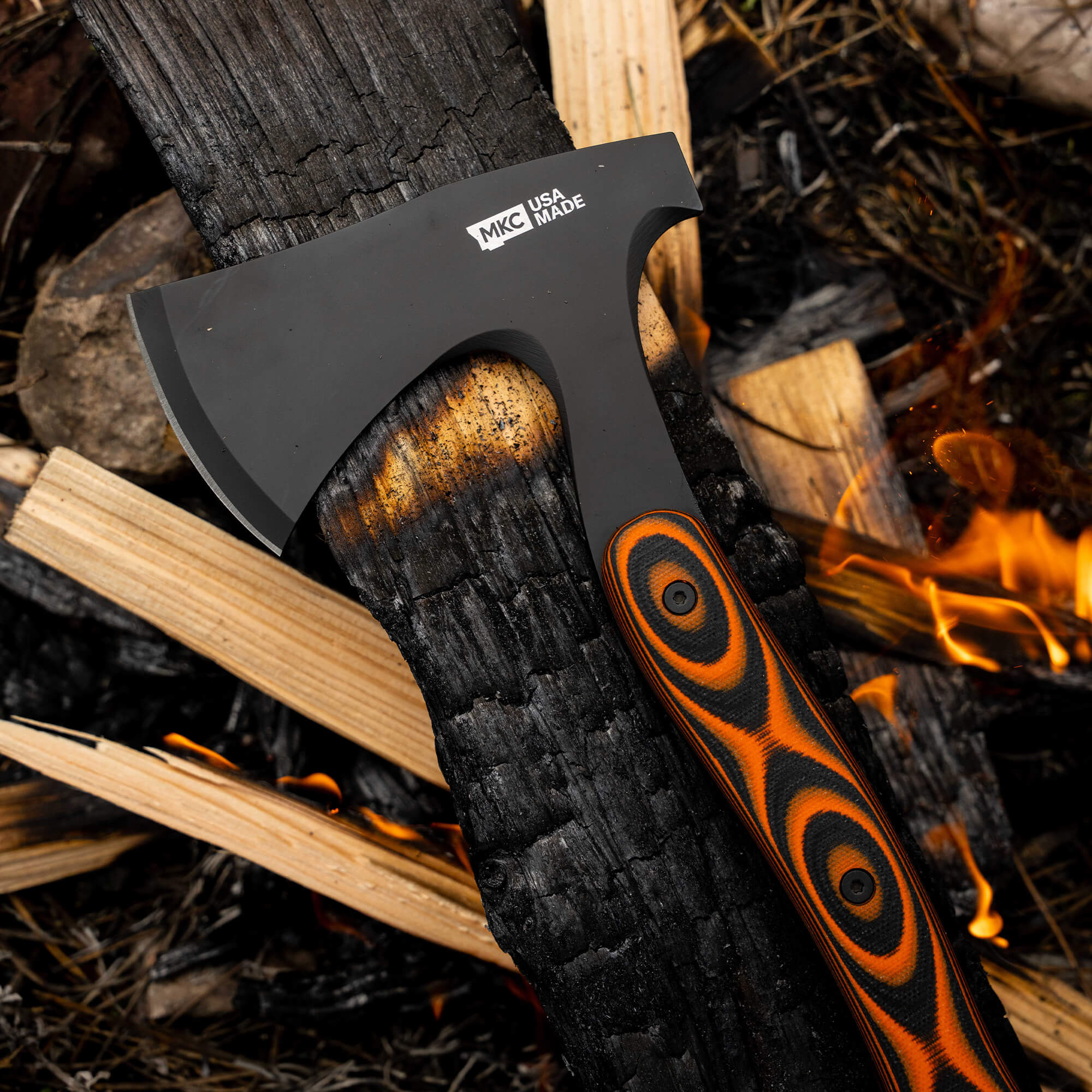 HELLGATE HATCHET - ORANGE & BLACK