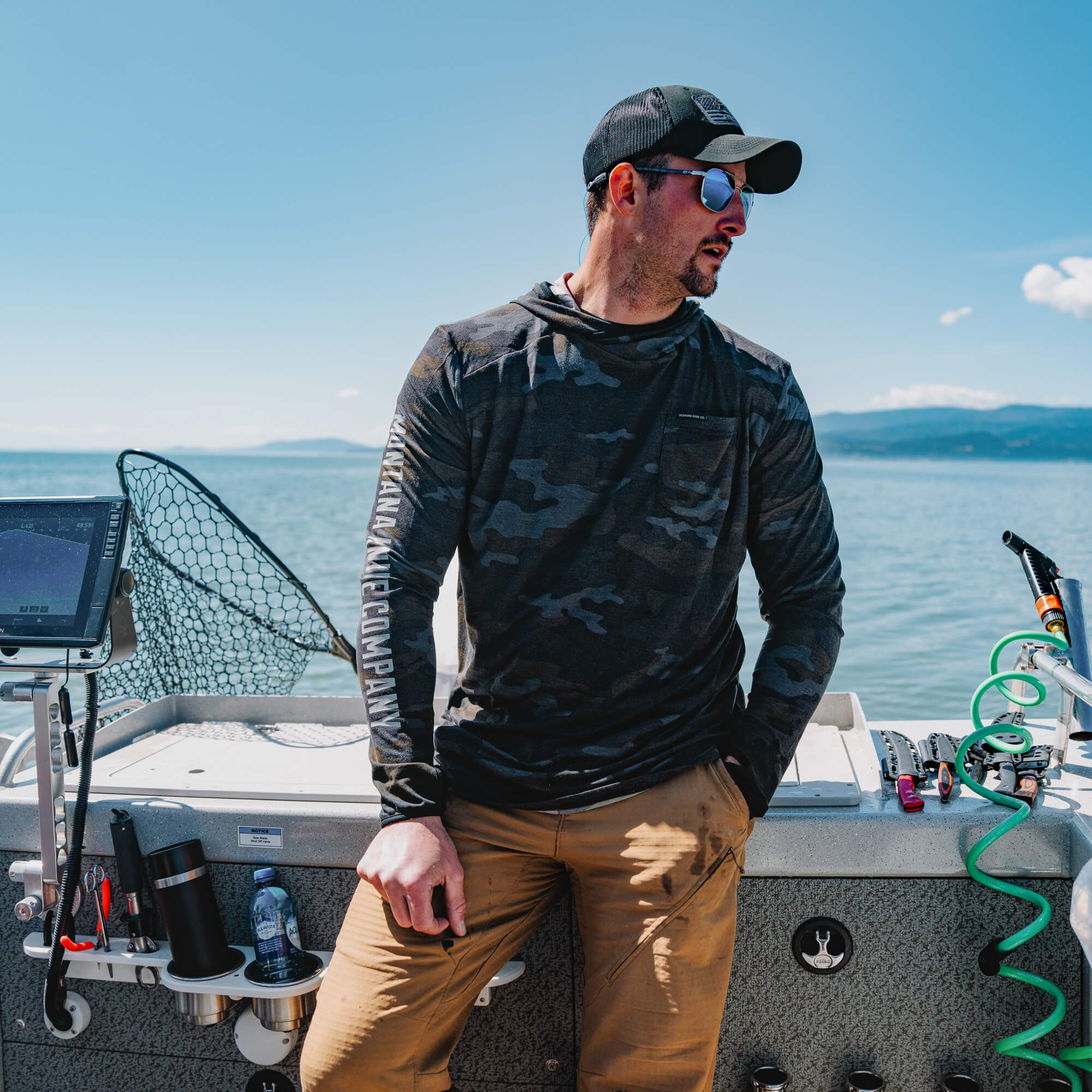 SUN RIVER BAMBOO HOODIE - DARK MKC CAMO