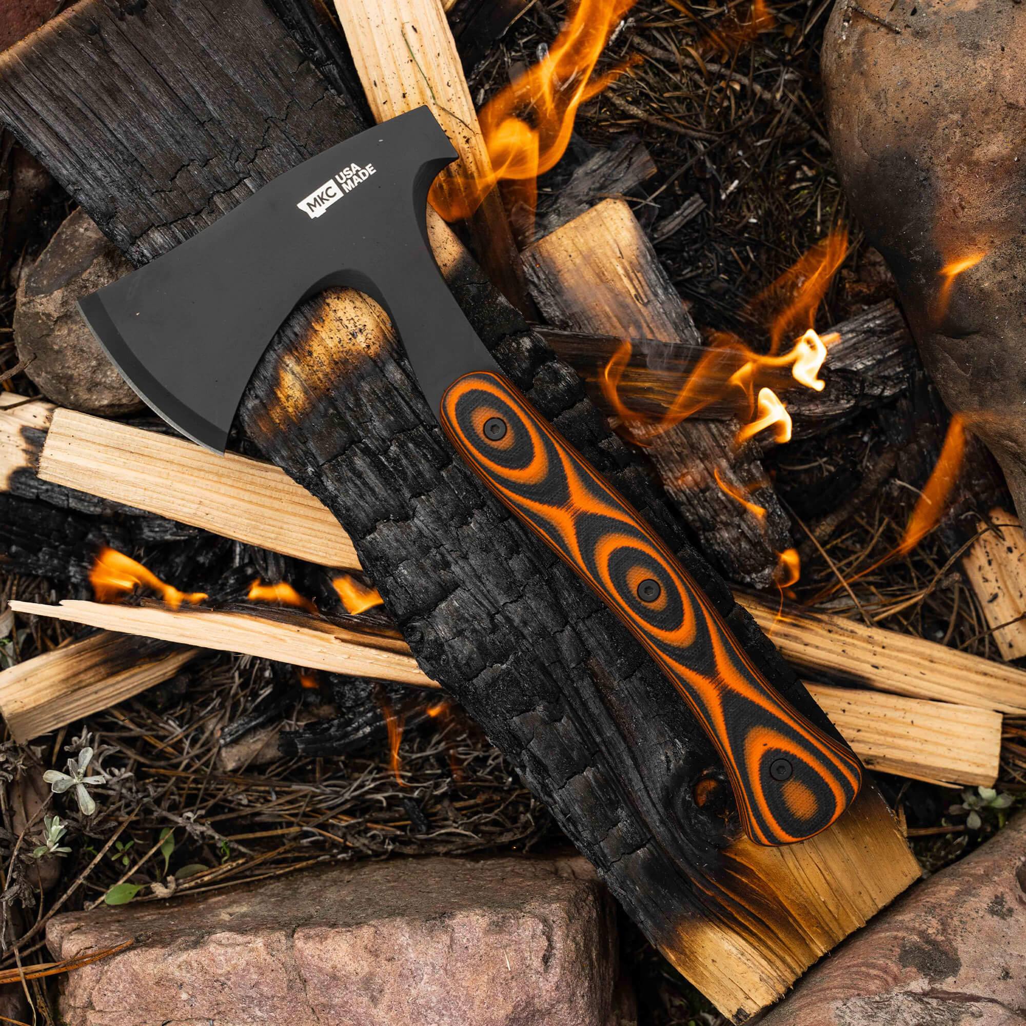 HELLGATE HATCHET - ORANGE & BLACK
