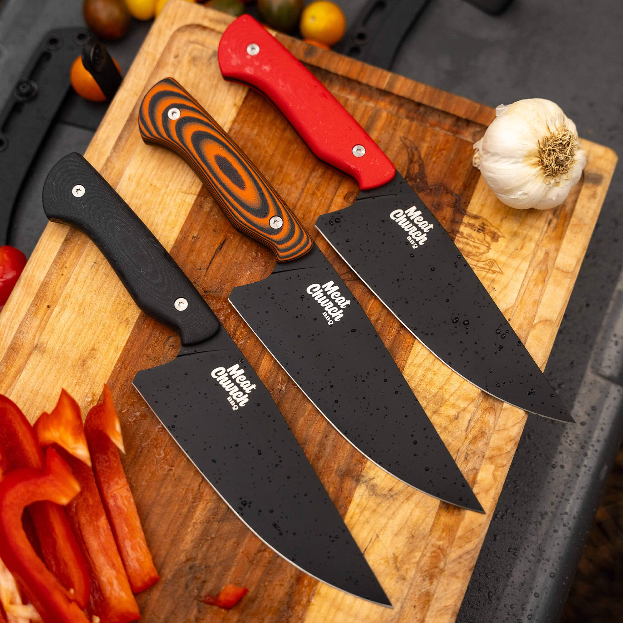 MEAT CHURCH CHEF KNIFE - ORANGE & BLACK