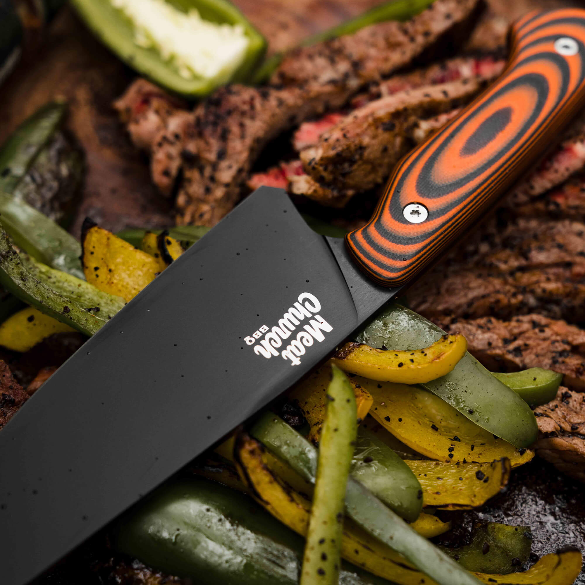 MEAT CHURCH CHEF KNIFE - ORANGE & BLACK