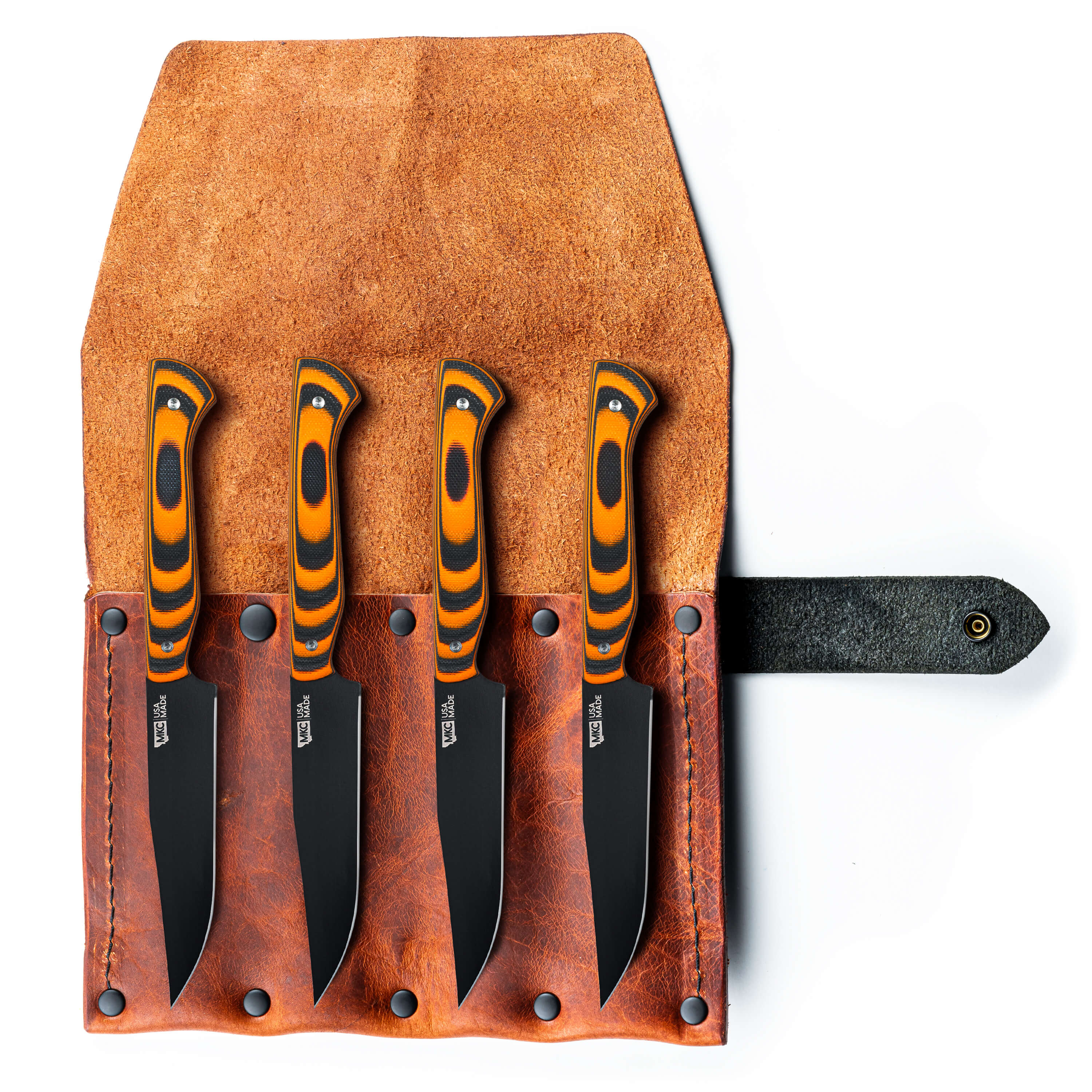 MKC STEAK KNIVES (SET OF 4) - PVD - ORANGE/BLACK