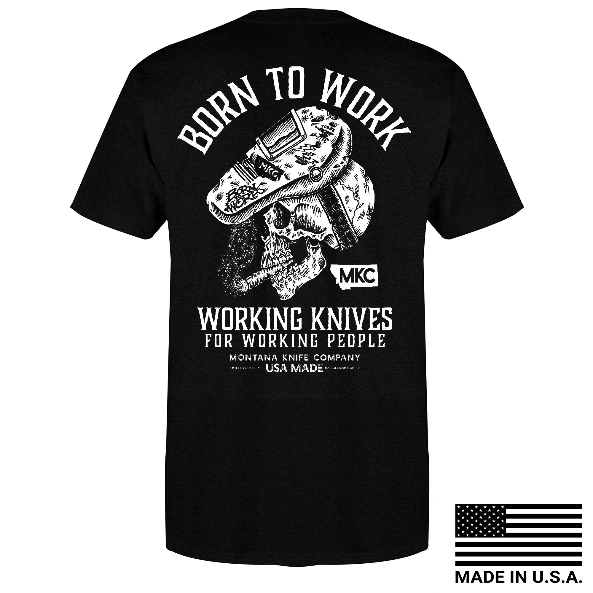 MKC BORN TO WORK TEE - USA MADE