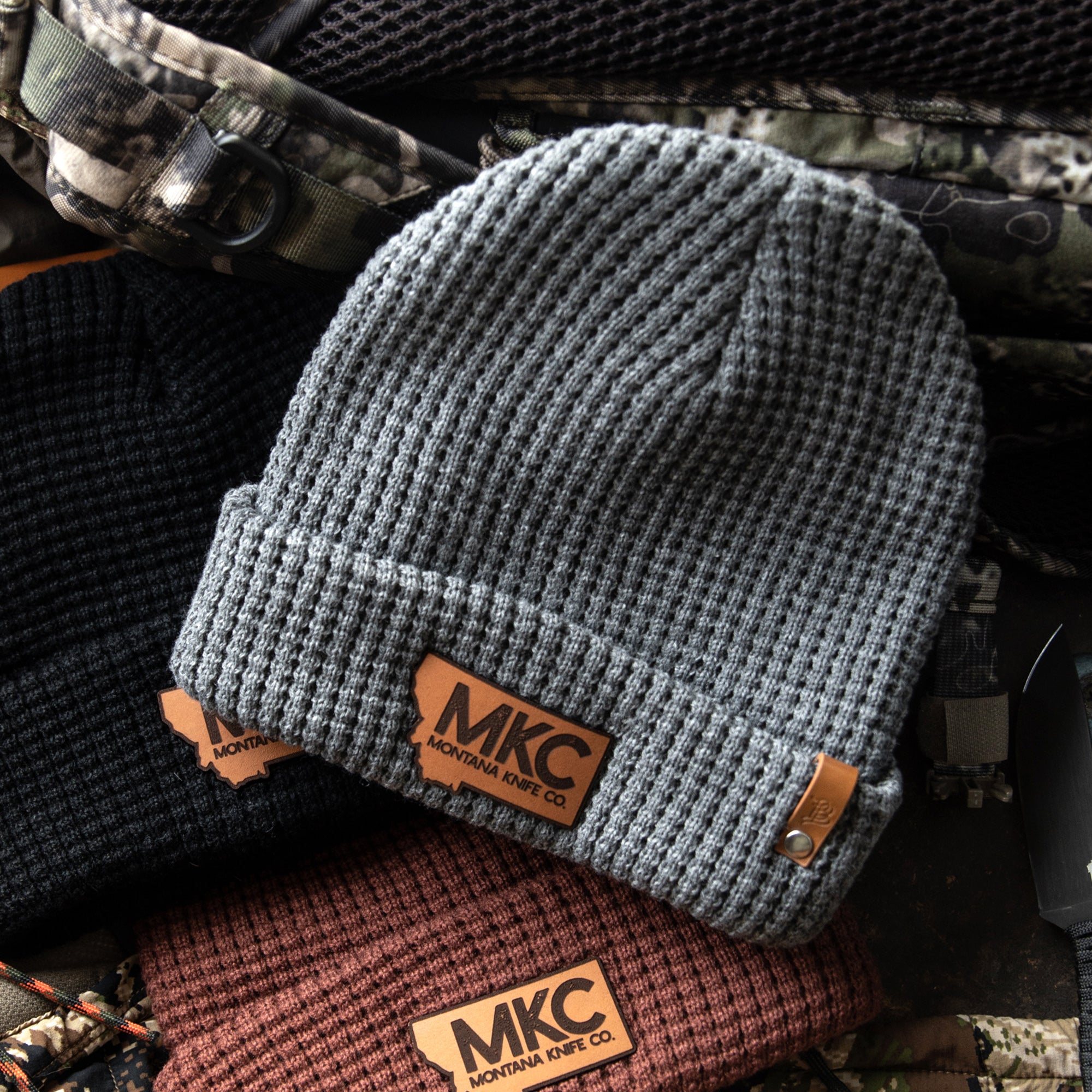 MKC BIG STATE PATCH - ELITE GREY BEANIE