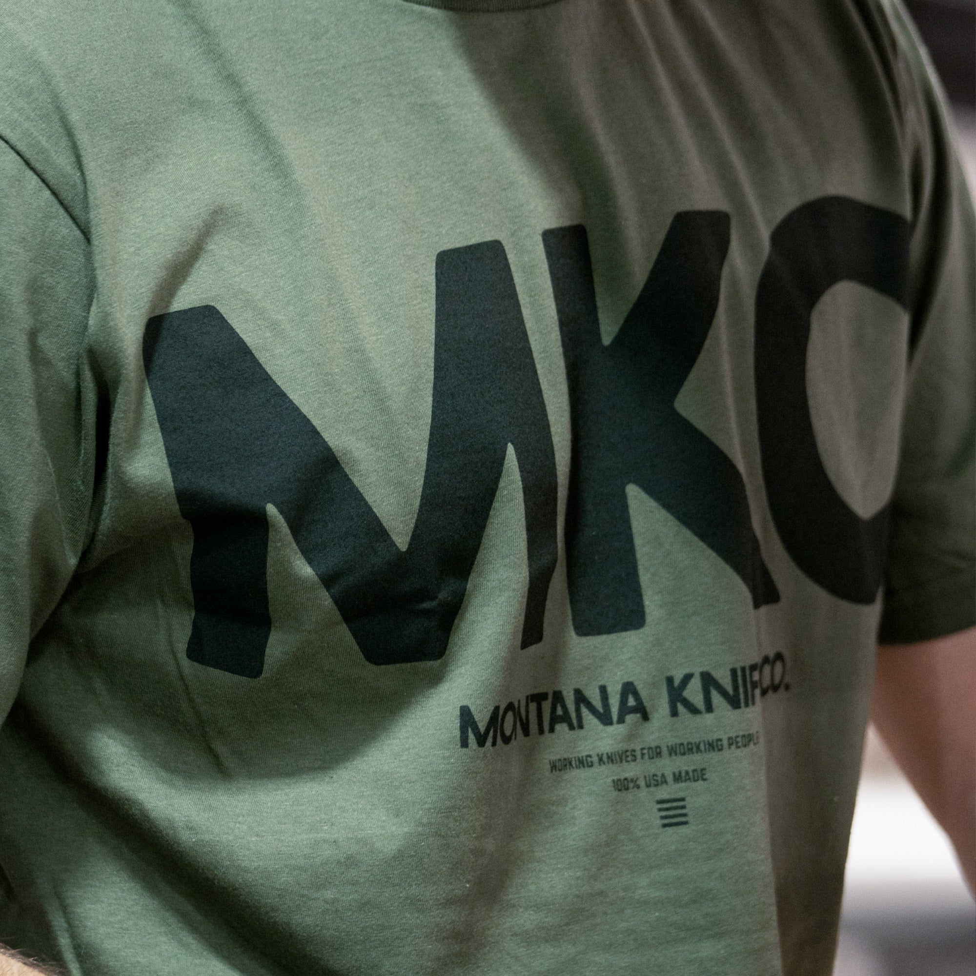 MKC LARGE LOGO TEE - ARMY GREEN