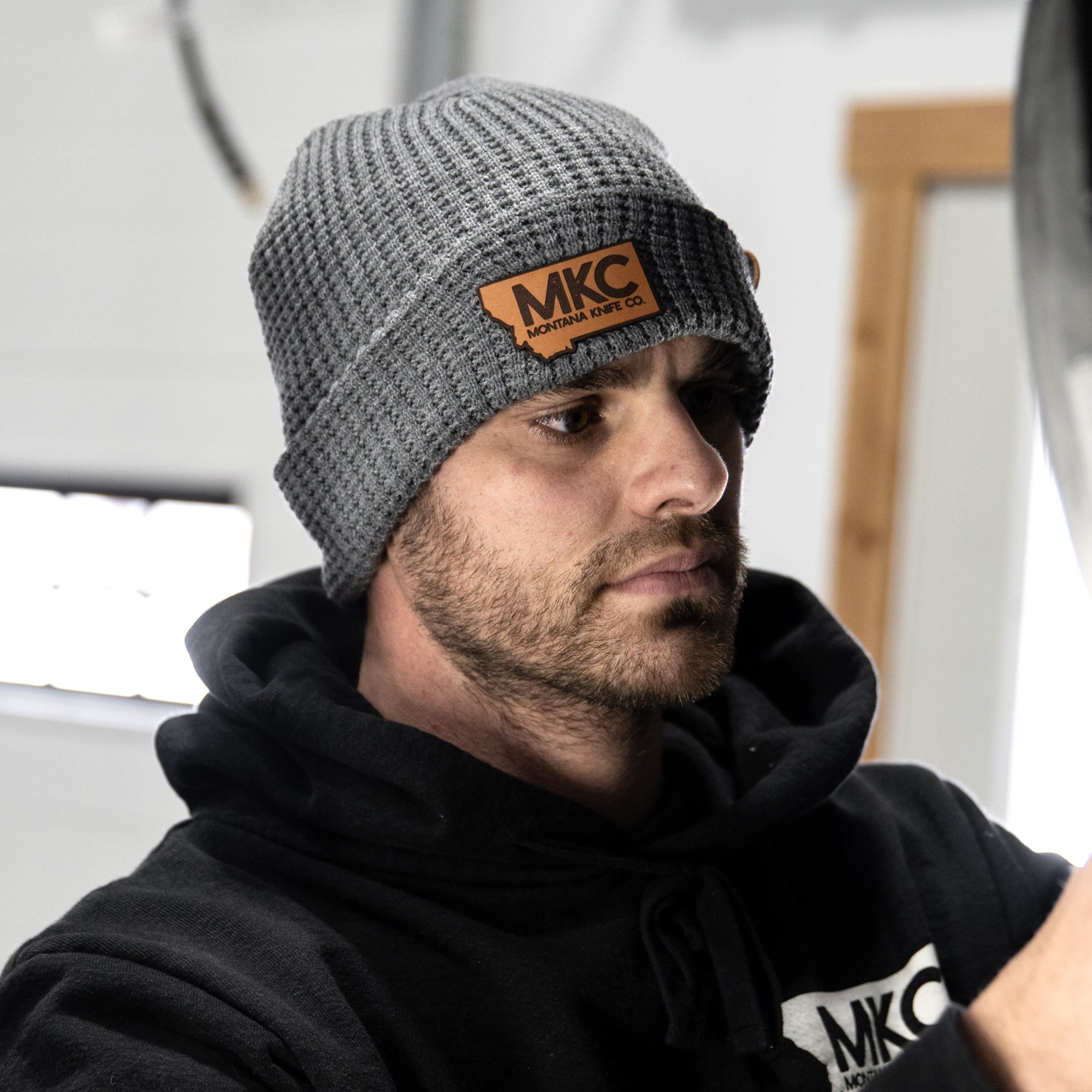 MKC BIG STATE PATCH - ELITE GREY BEANIE