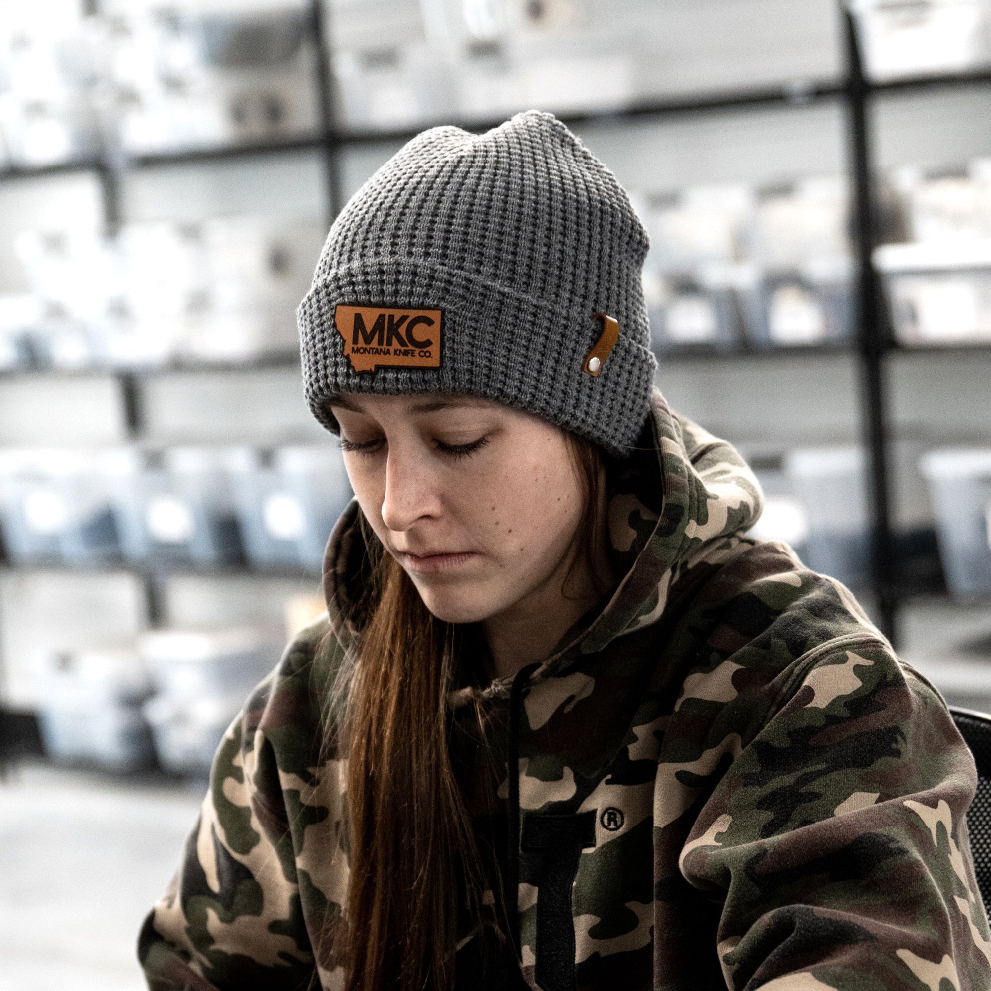 MKC BIG STATE PATCH - ELITE GREY BEANIE