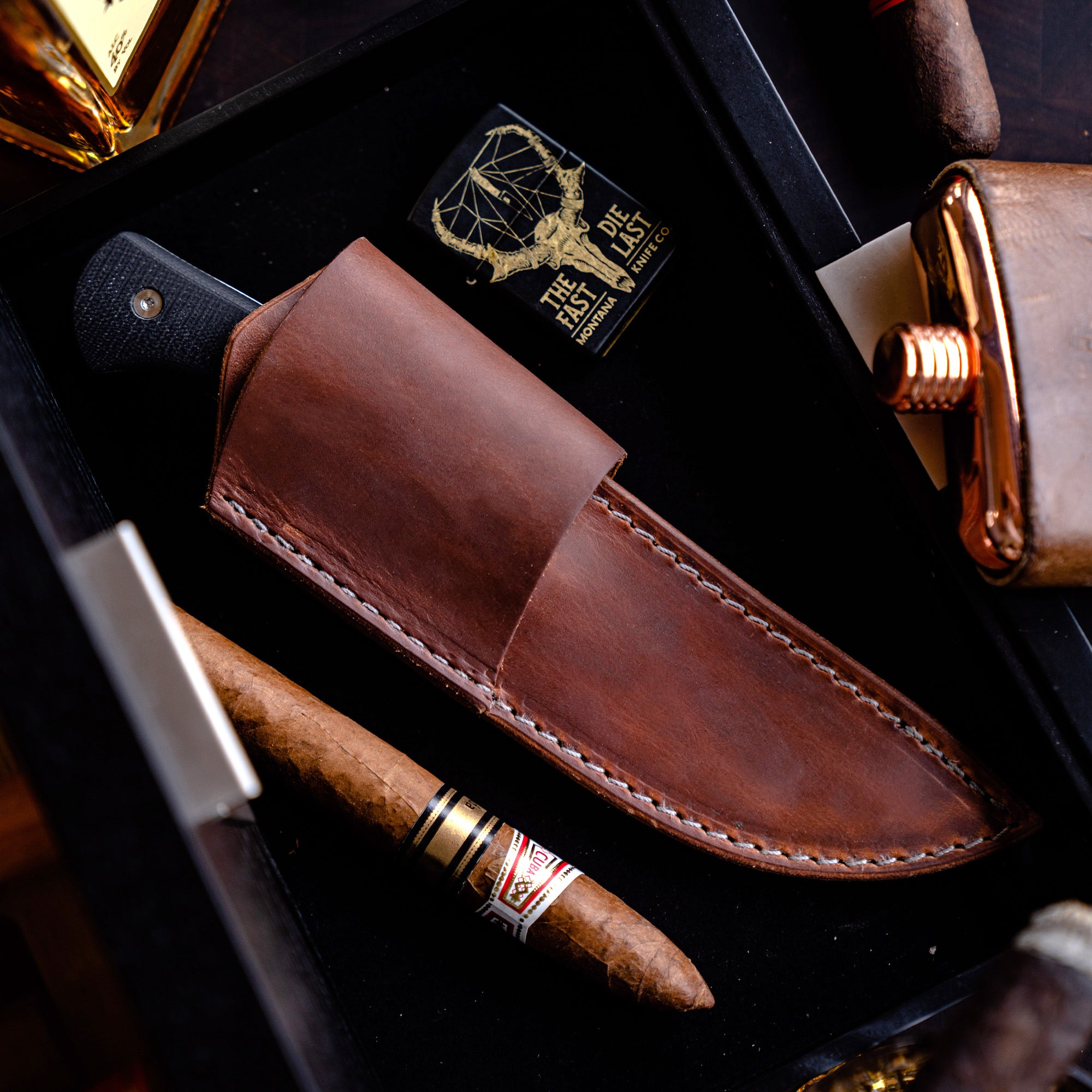 STONEWALL HORIZONTAL LEATHER SHEATH