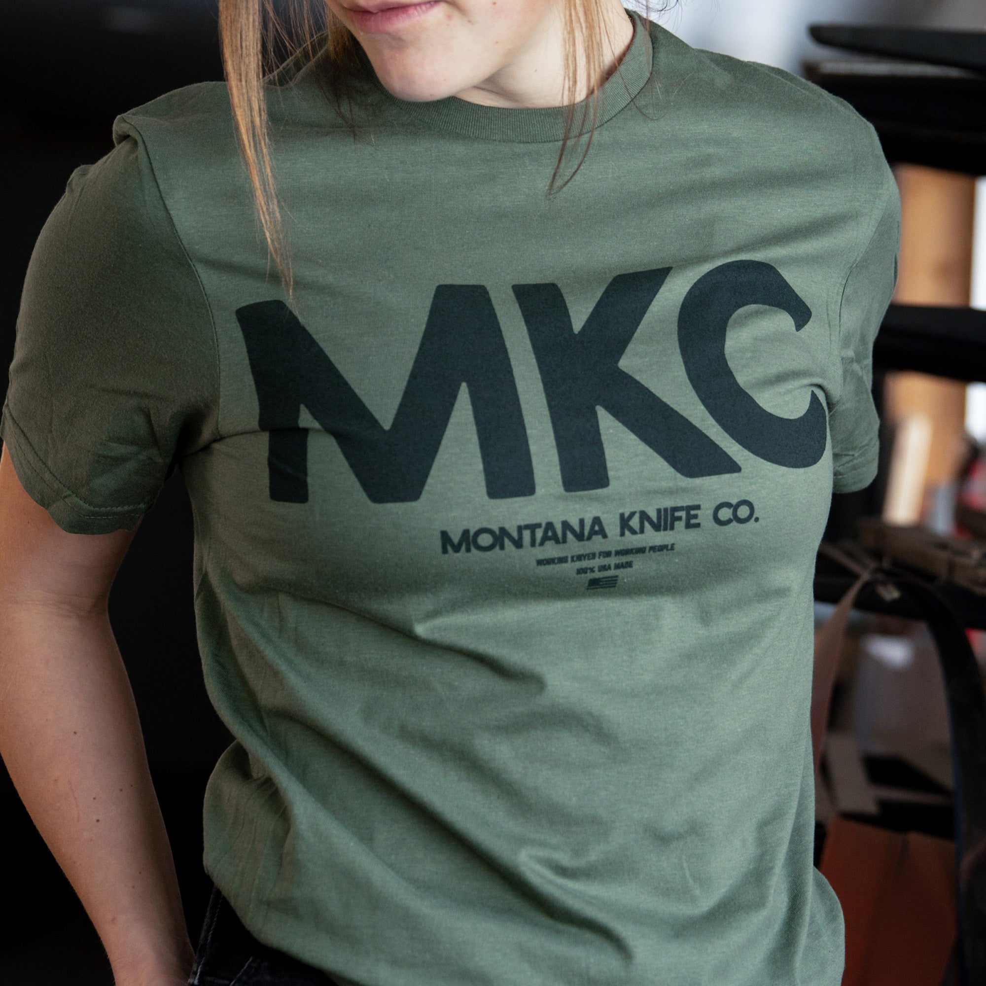 MKC LARGE LOGO TEE - ARMY GREEN