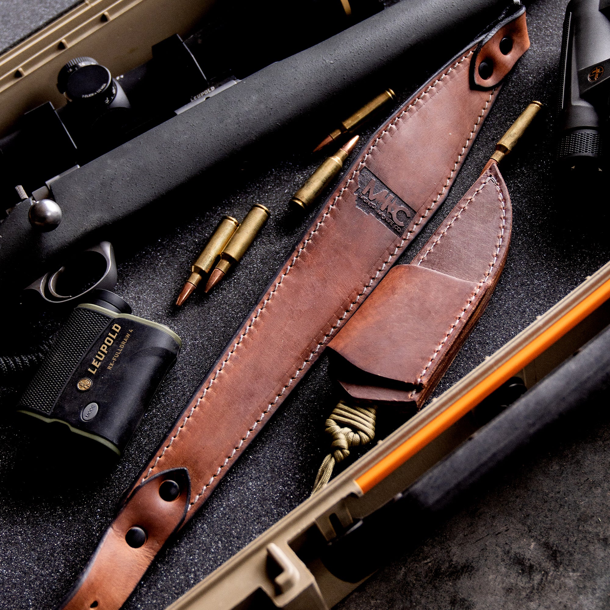 MKC LEATHER RIFLE SLING - USA MADE