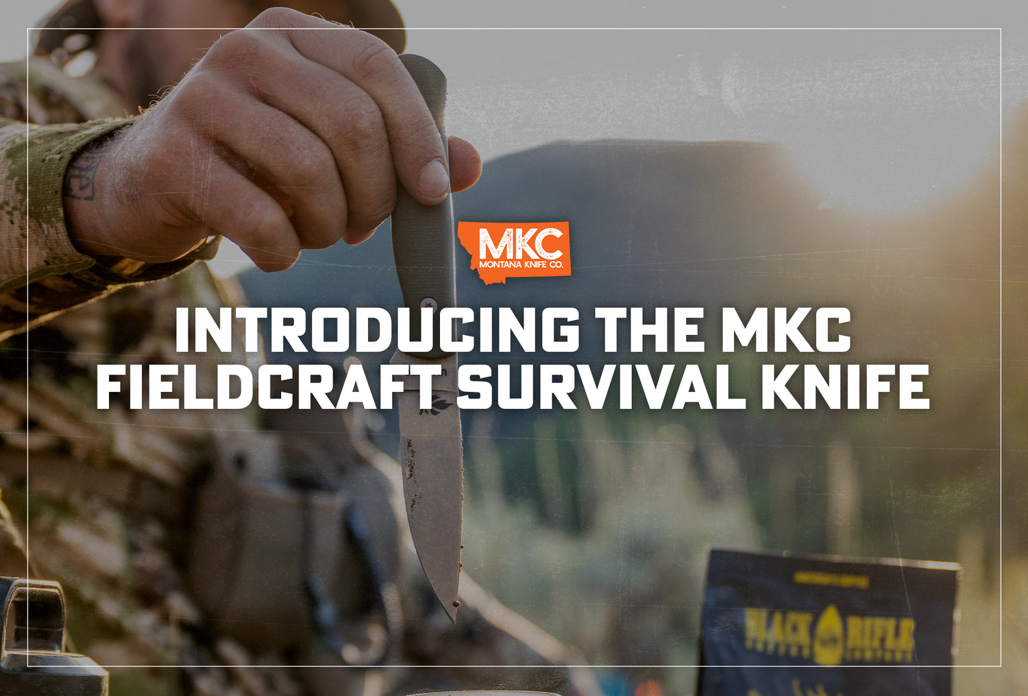 Josh Smith, Master Bladesmith at Montana Knife Company, uses his Fieldcraft Survival Knife.  
