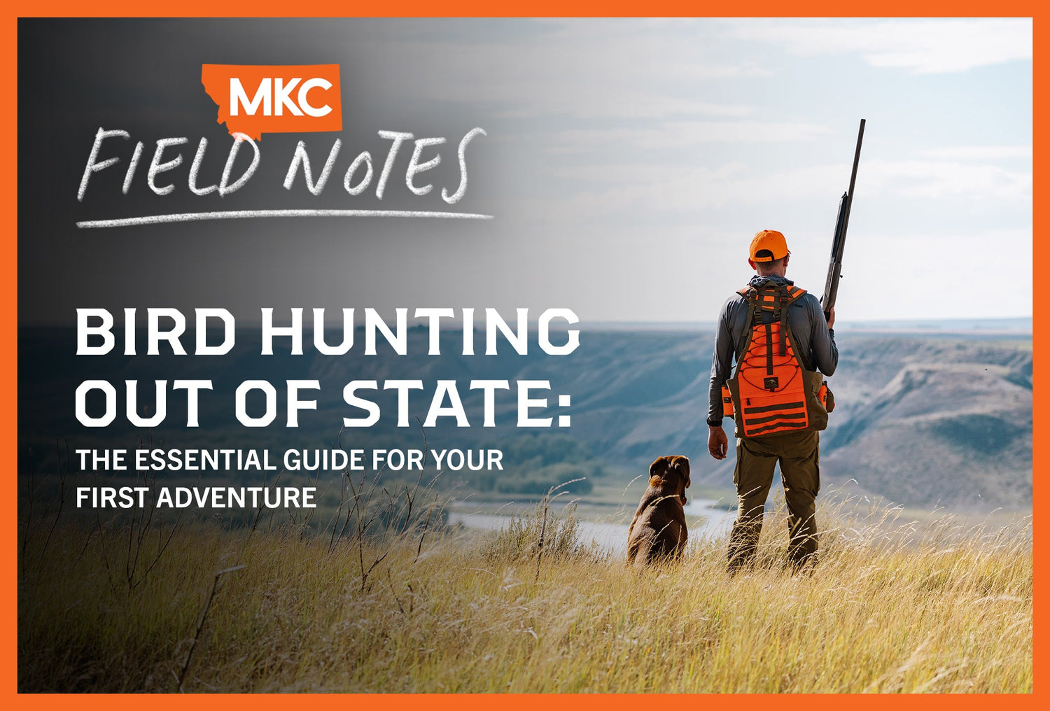 Bush plane on grassland with a hunter who is hunting out of state.