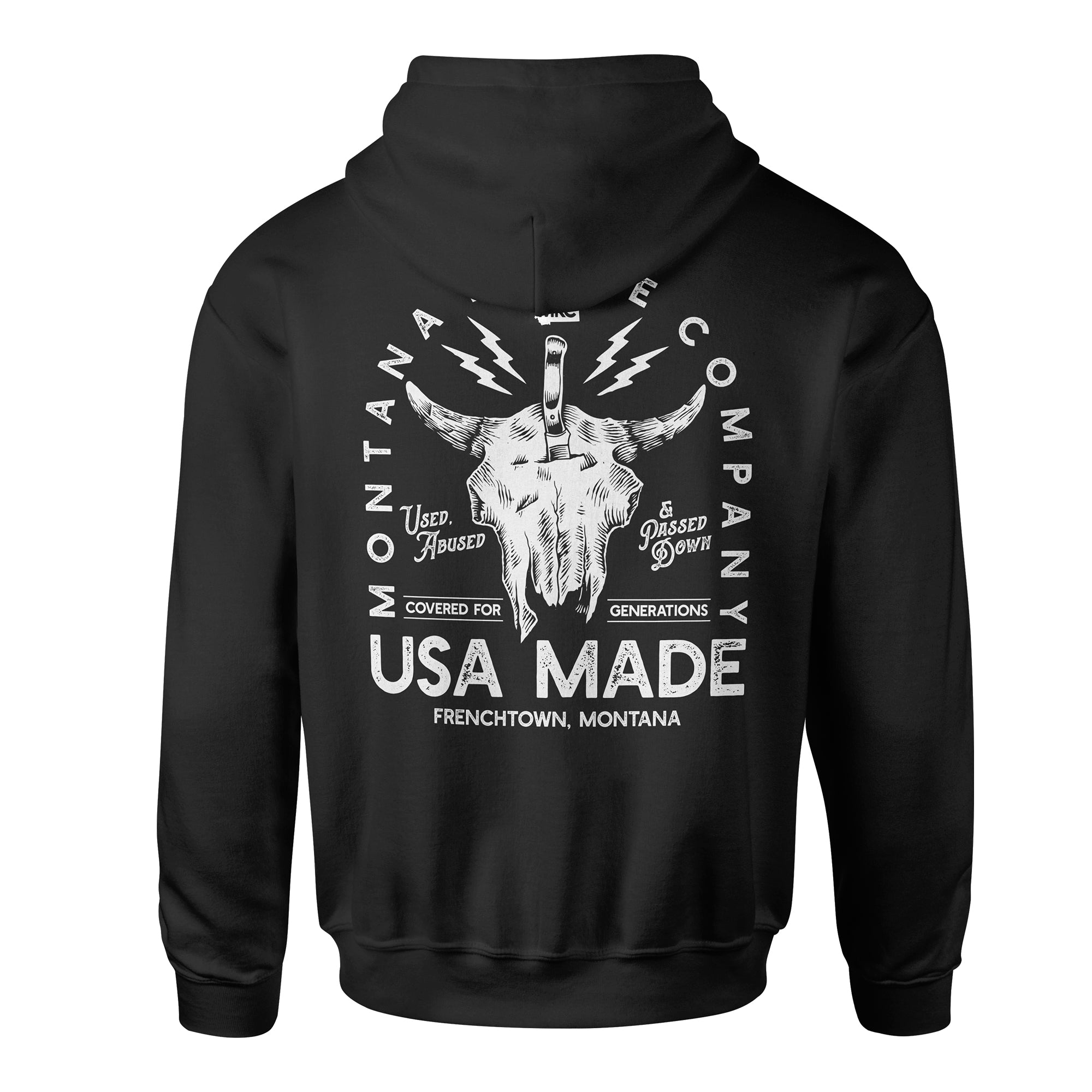 MKC BISON SKULL HOODIE - BLACK