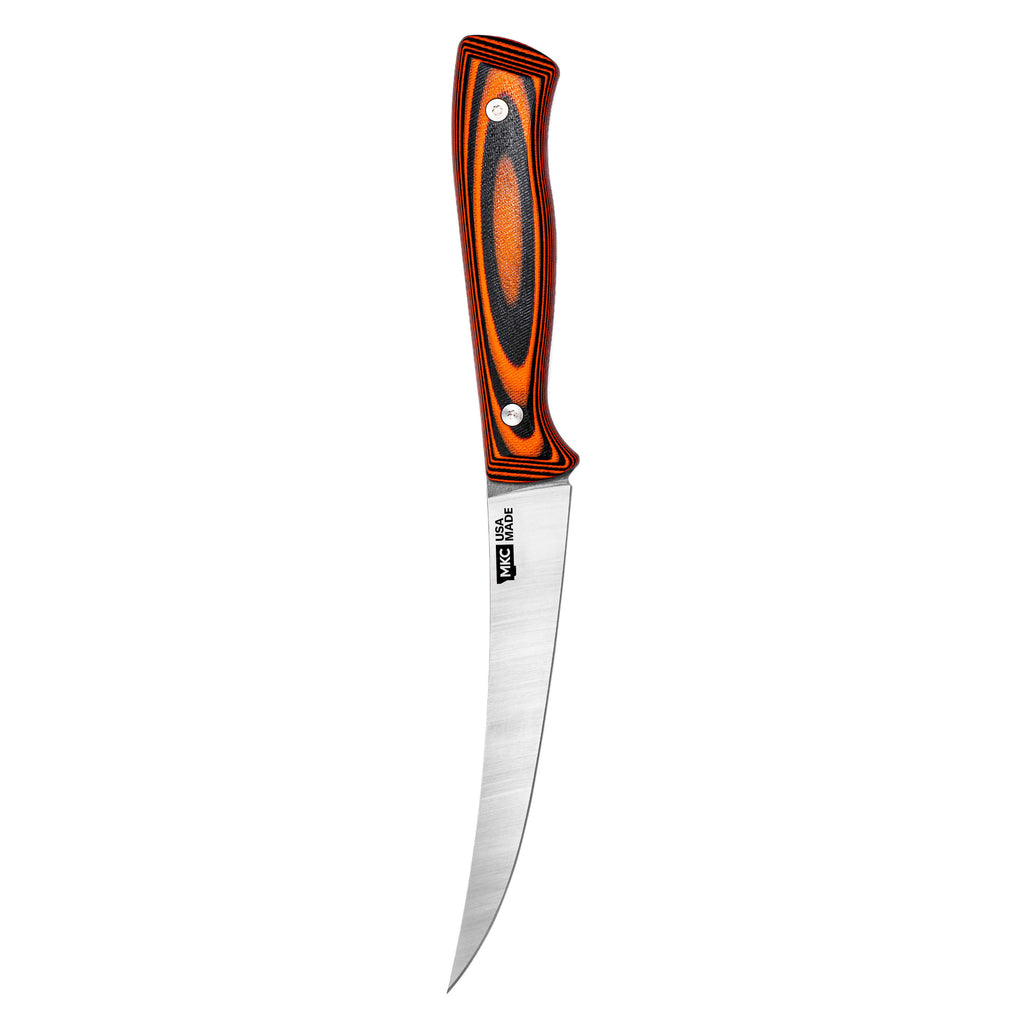 BONING BUTCHER KNIFE ORANGE BLACK