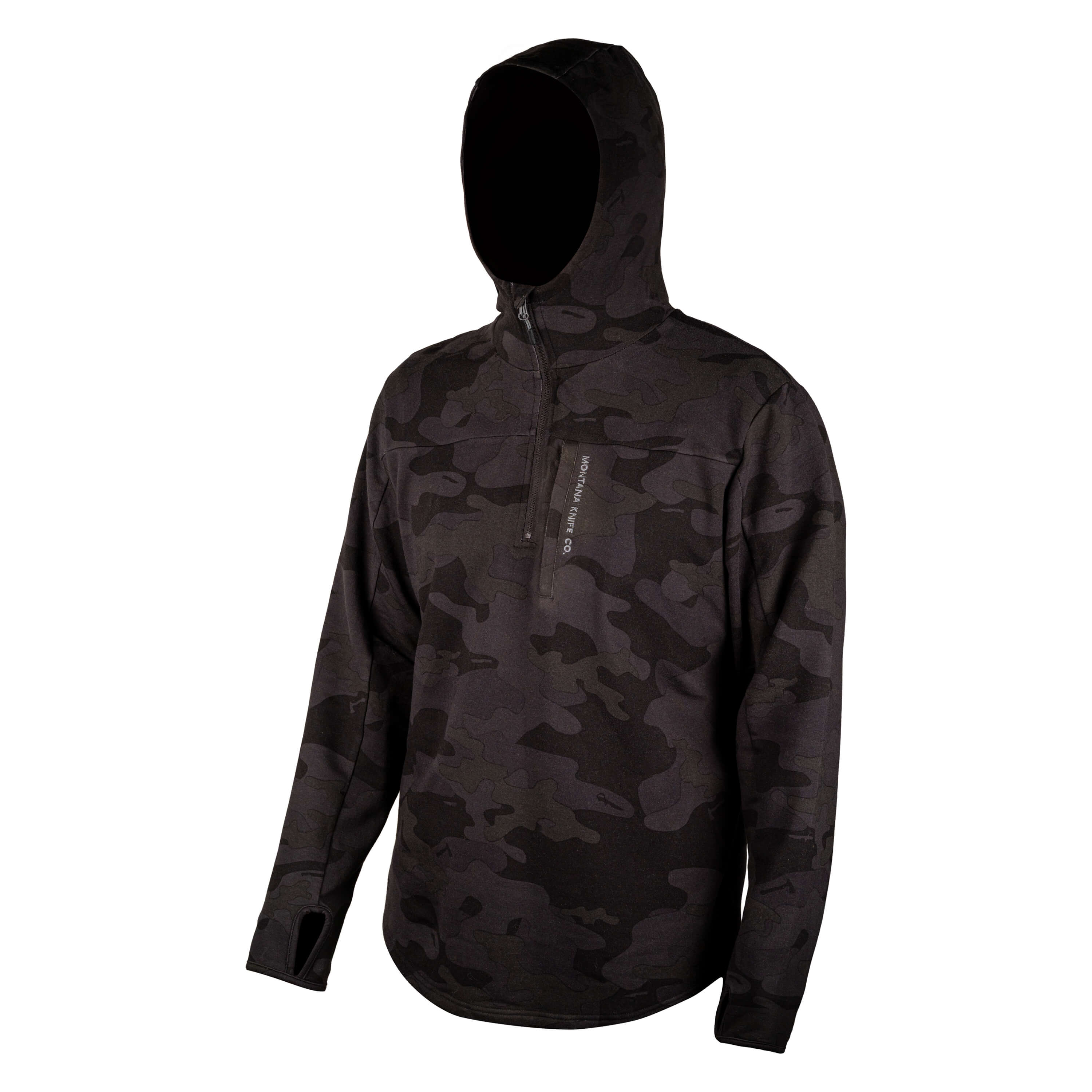 HIGHLINE HALF-ZIP HOODIE - DARK WOODLAND CAMO